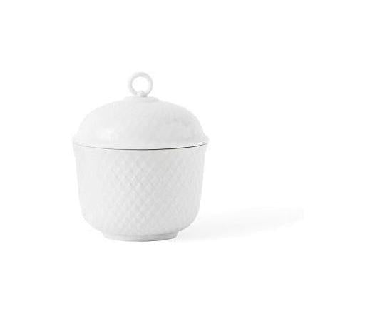 [product_category]-Lyngby Rhombe Sugar Bowl White, 8,5cm-Lyngby Porcelæn-5711507238333-201260-LYN-1