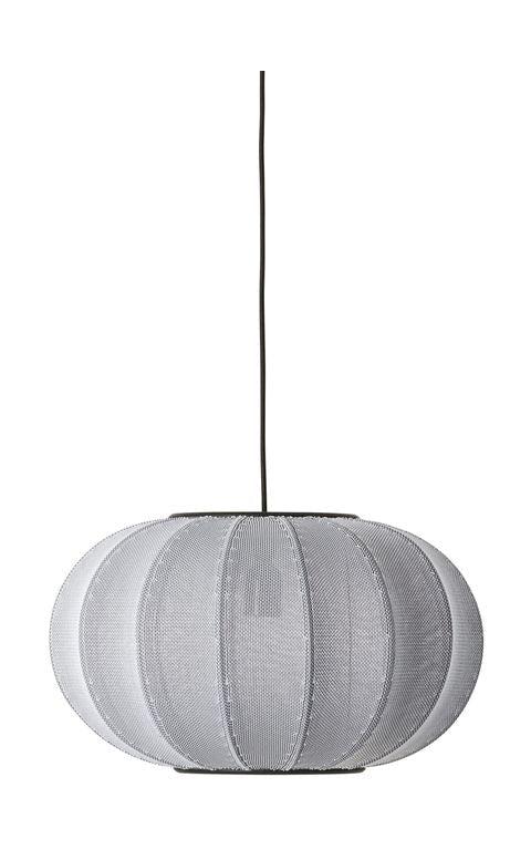 [product_category]-Made By Hand Knit Wit 45 Oval Pendant Lamp, Silver-Made by Hand-5710780452016-KWO45 SI-MAD-1