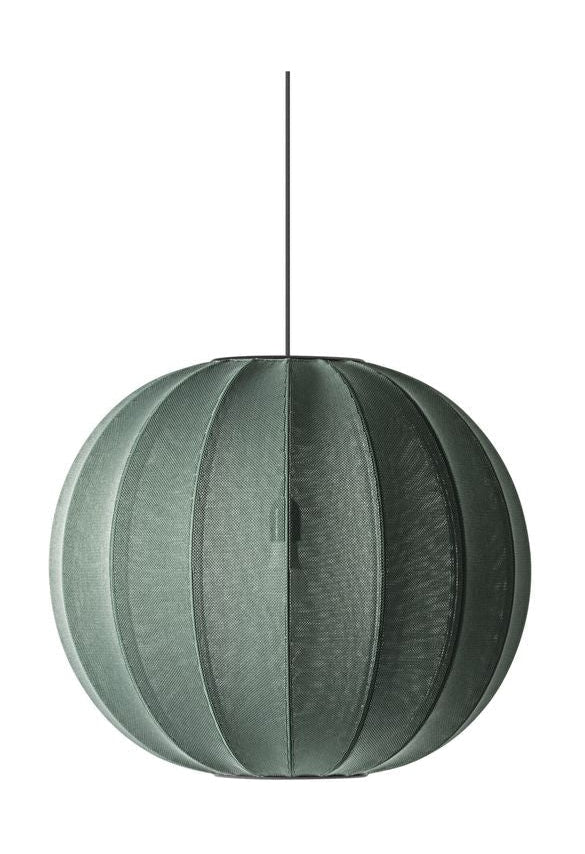 [product_category]-Made By Hand Knit Wit 60 Round Pendant Lamp, Tweed Green-Made by Hand-5710780600141-KW60 TG-MAD-1