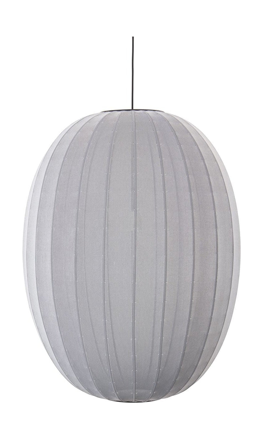 [product_category]-Made By Hand Knit Wit 65 High Oval Pendant Lamp, Silver-Made by Hand-5710780650016-KWH65 SI-MAD-1