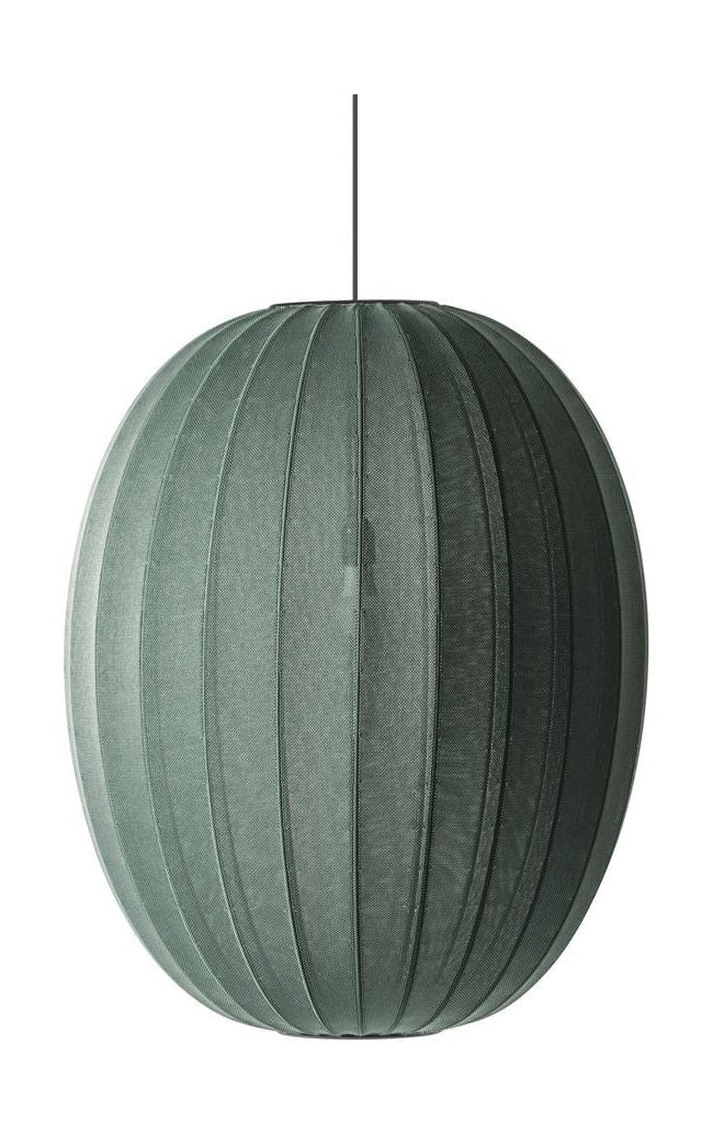 [product_category]-Made By Hand Knit Wit 65 High Oval Pendant Lamp, Tweed Green-Made by Hand-5710780650115-KWH65 TG-MAD-1