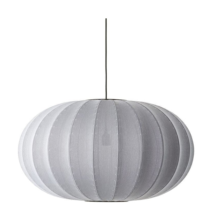 [product_category]-Made By Hand Knit Wit 76 Oval Pendant Lamp, Silver-Made by Hand-5710780761019-KWO76 SI-MAD-1