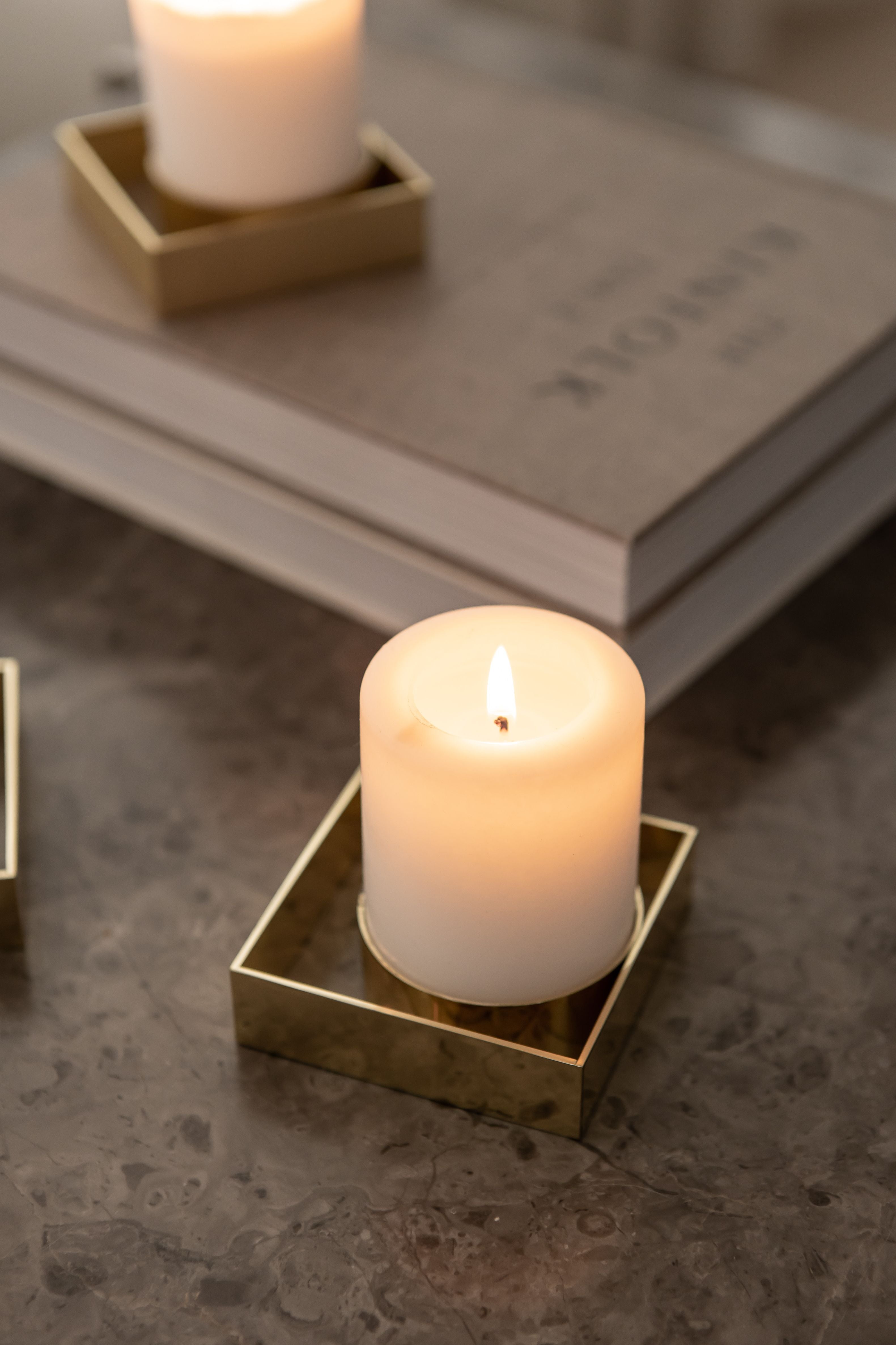 [product_category]-Malling Living Edge Block Candlestick, Brass Polished-Malling Living-0758890458530-800305-MAL-28