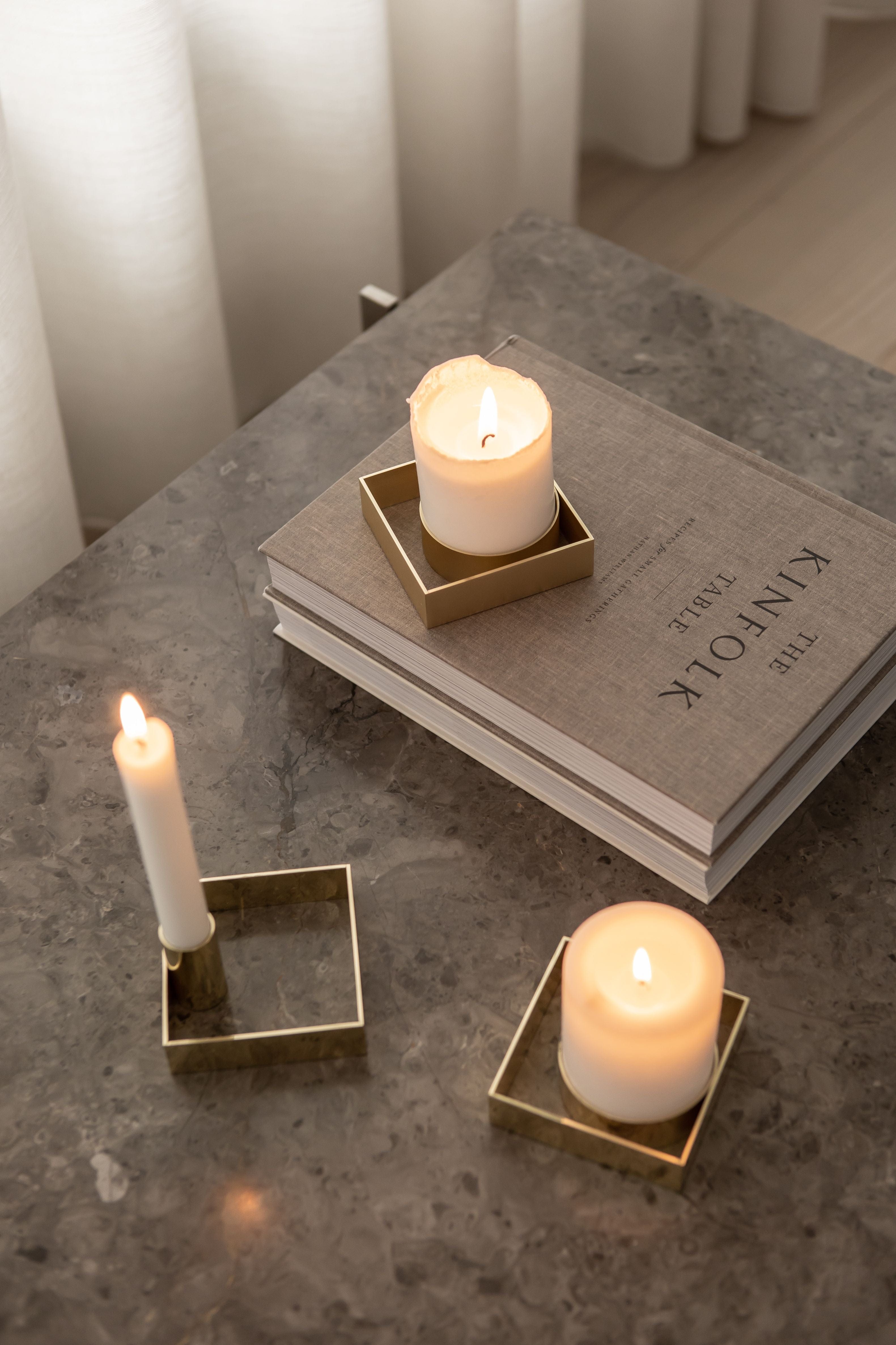 [product_category]-Malling Living Edge Block Candlestick, Brushed Brass-Malling Living-0758890458691-800306-MAL-13