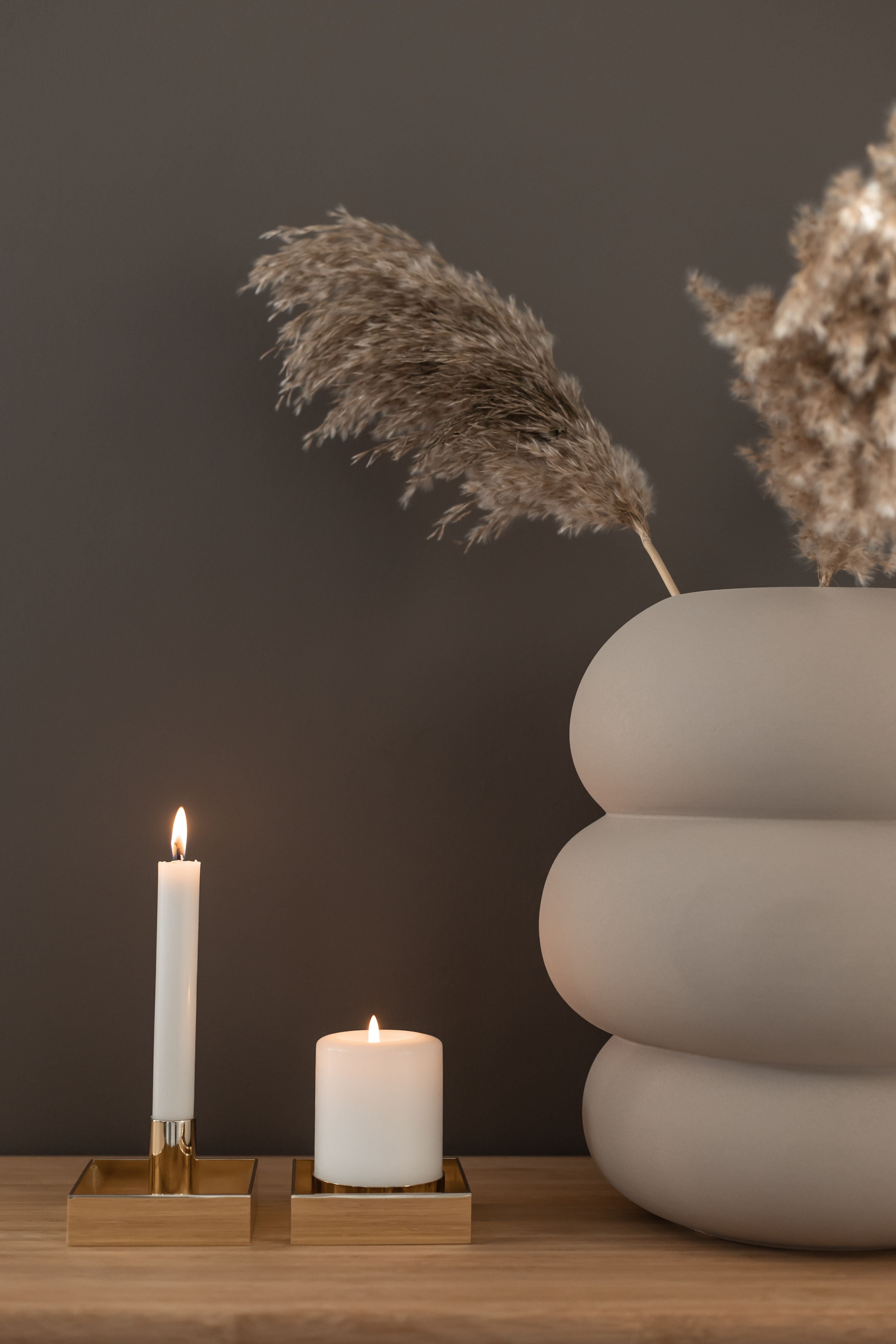 [product_category]-Malling Living Edge Block Candlestick, Brushed Brass-Malling Living-0758890458691-800306-MAL-22