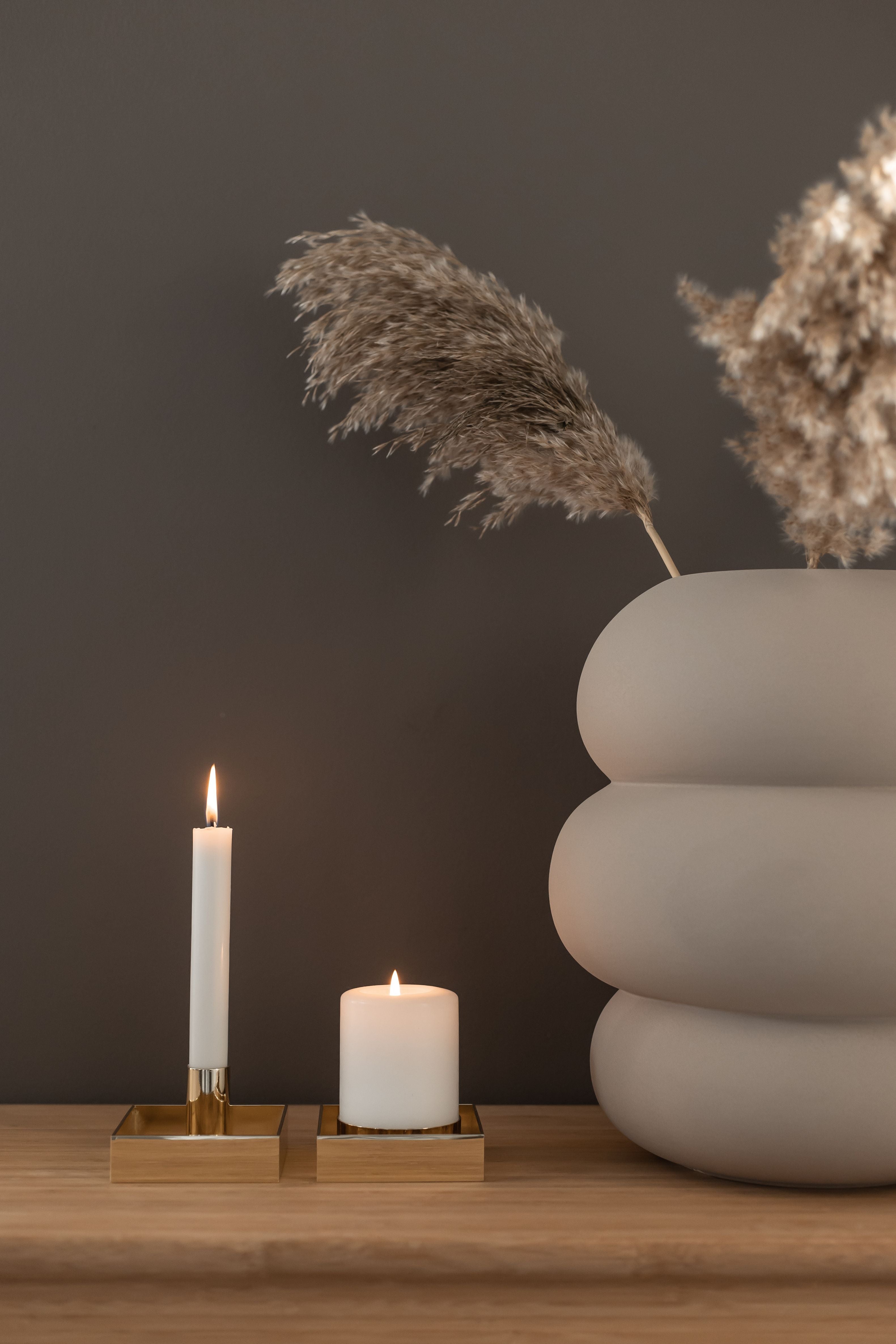[product_category]-Malling Living Edge Block Candlestick, Brushed Brass-Malling Living-0758890458691-800306-MAL-23
