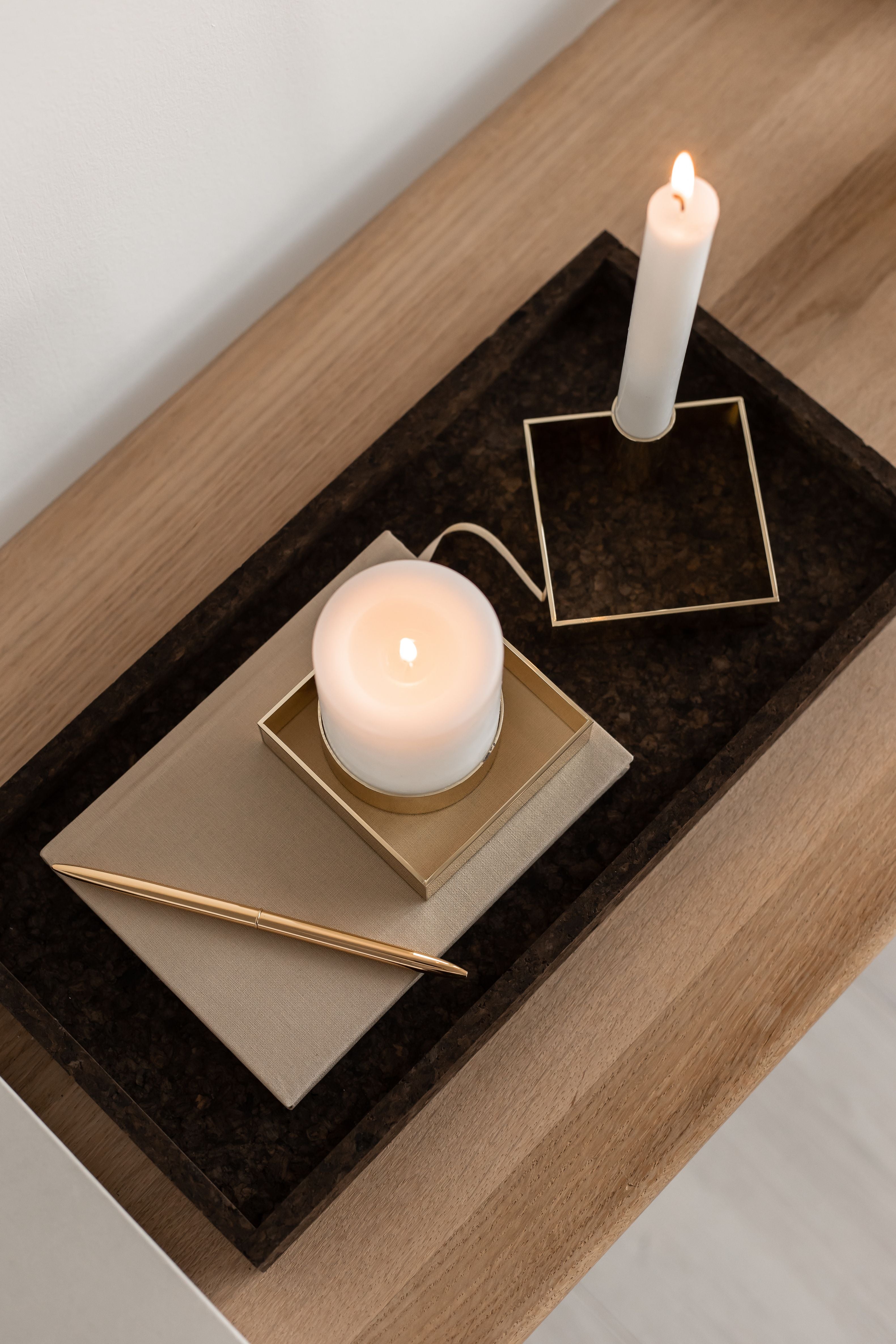 [product_category]-Malling Living Edge Block Candlestick, Brushed Brass-Malling Living-0758890458691-800306-MAL-7