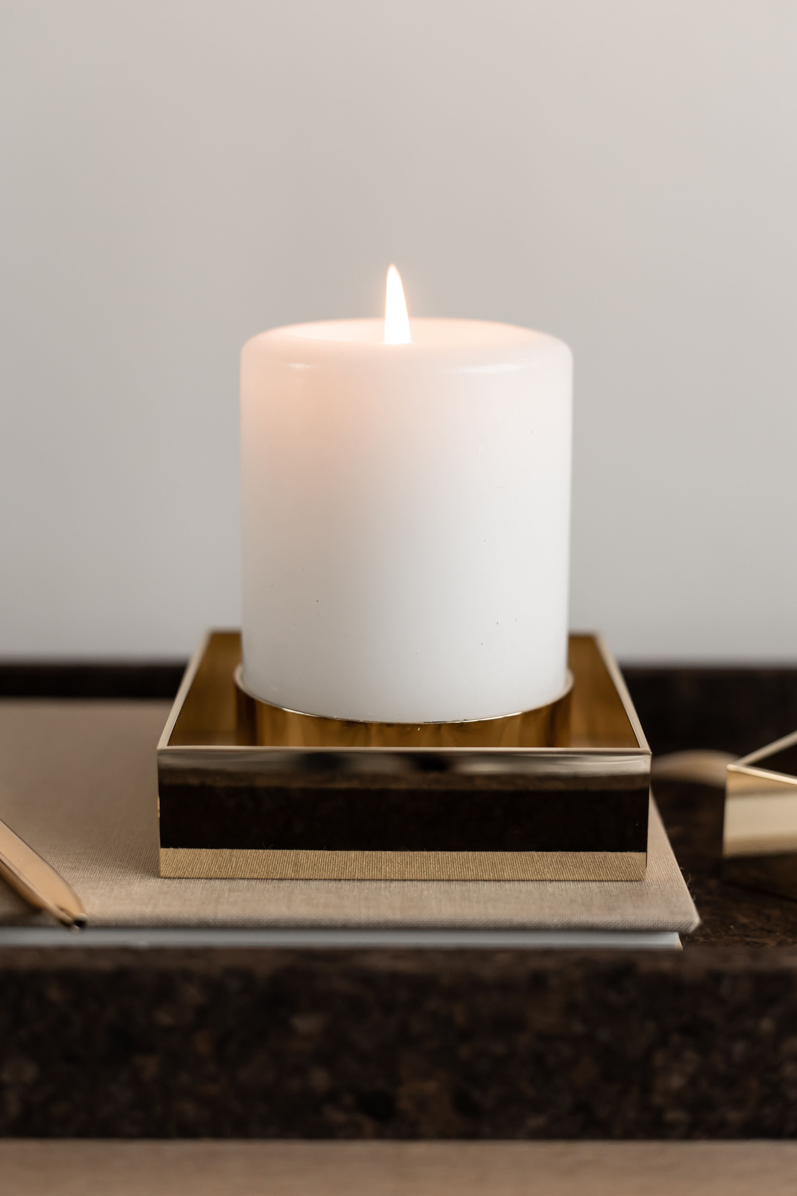 [product_category]-Malling Living Edge Block Candlestick, Brushed Brass-Malling Living-0758890458691-800306-MAL-9