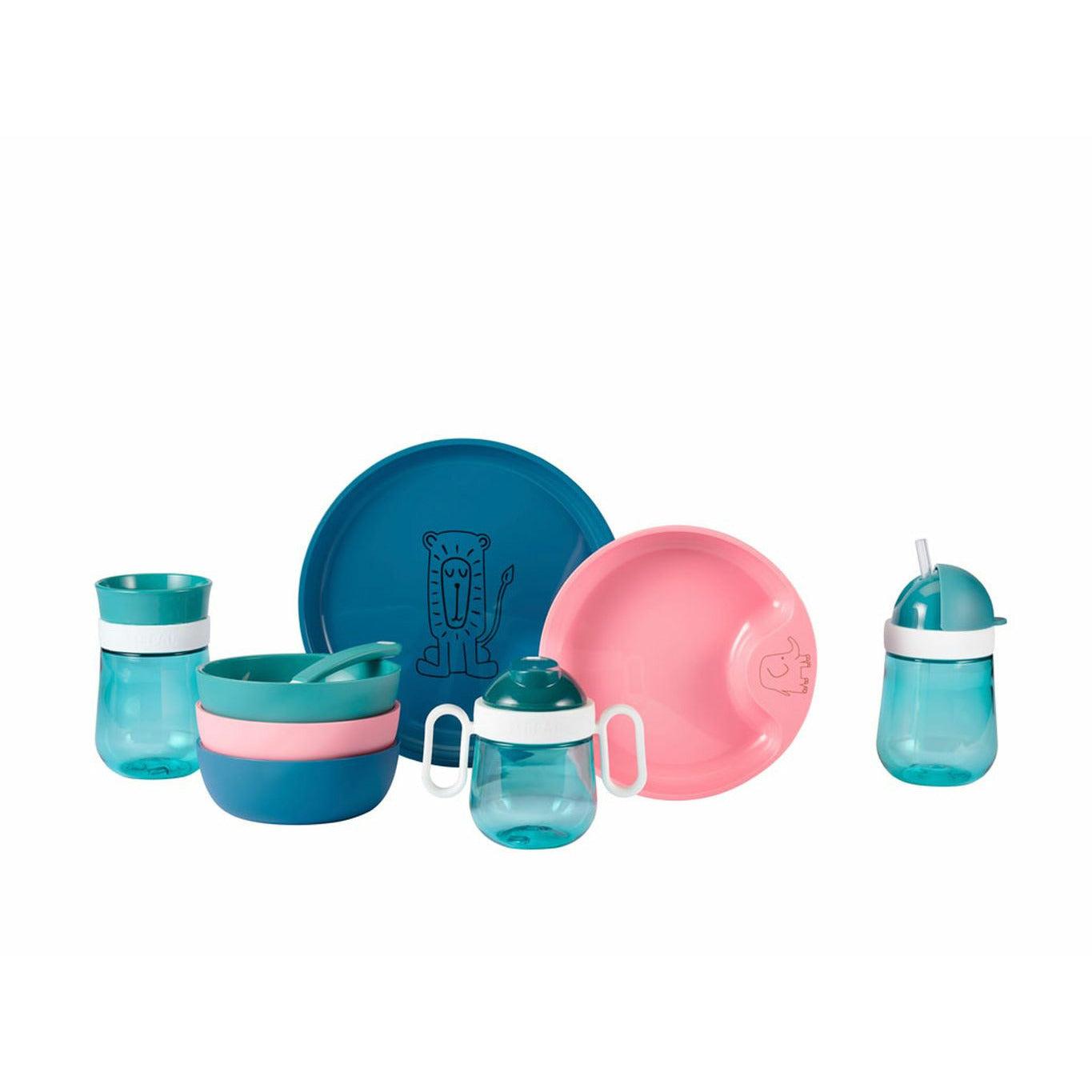 [product_category]-Mepal Mio Learning Plate, Pink-Mepal-8711269993560-13744-MEP-5