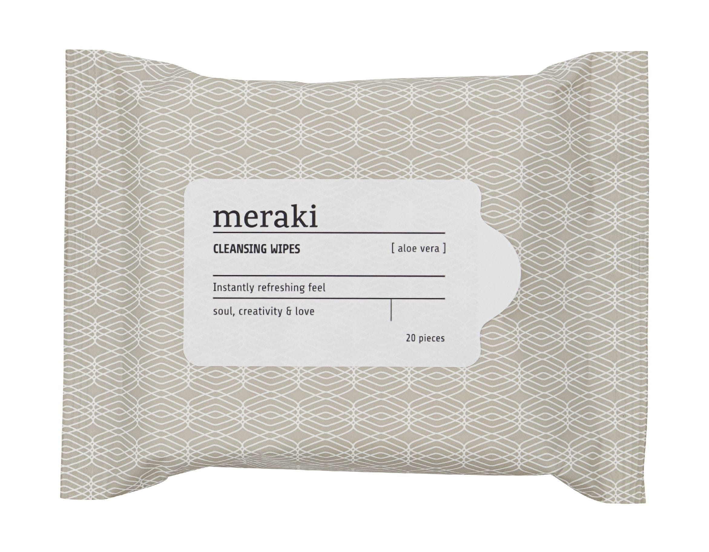 [product_category]-Meraki Cleansing Wipes Aloe Vera 20 Pcs., Brown/White-Meraki-5707644760820-308070031-MER-1