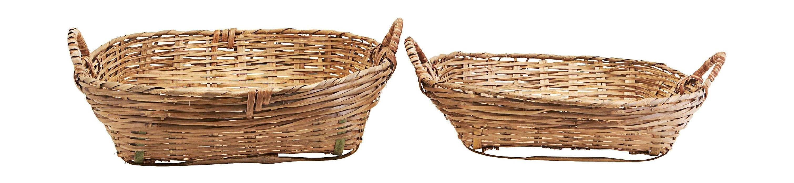 [product_category]-Meraki Tradition Storage Basket Made Of Bamboo Set Of 2, øx H 50x18 & 45x14 Cm-Meraki-5707644536814-312430204-MER-5