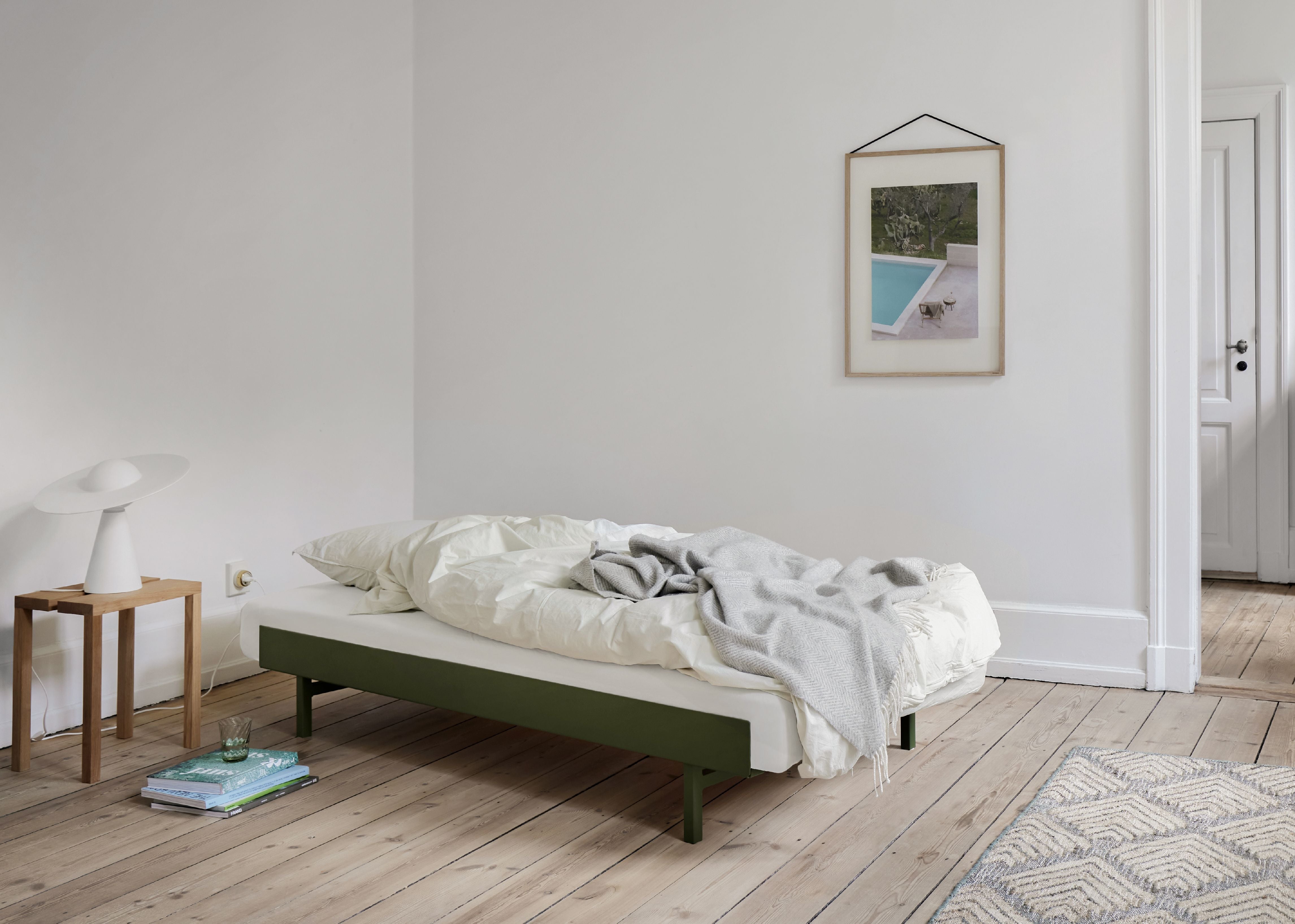 [product_category]-Moebe Bed With 1 Bedside Table 90 180 Cm, Pine Green-Moebe-5713520009693-BD90-1801XSTPG-MOE-2
