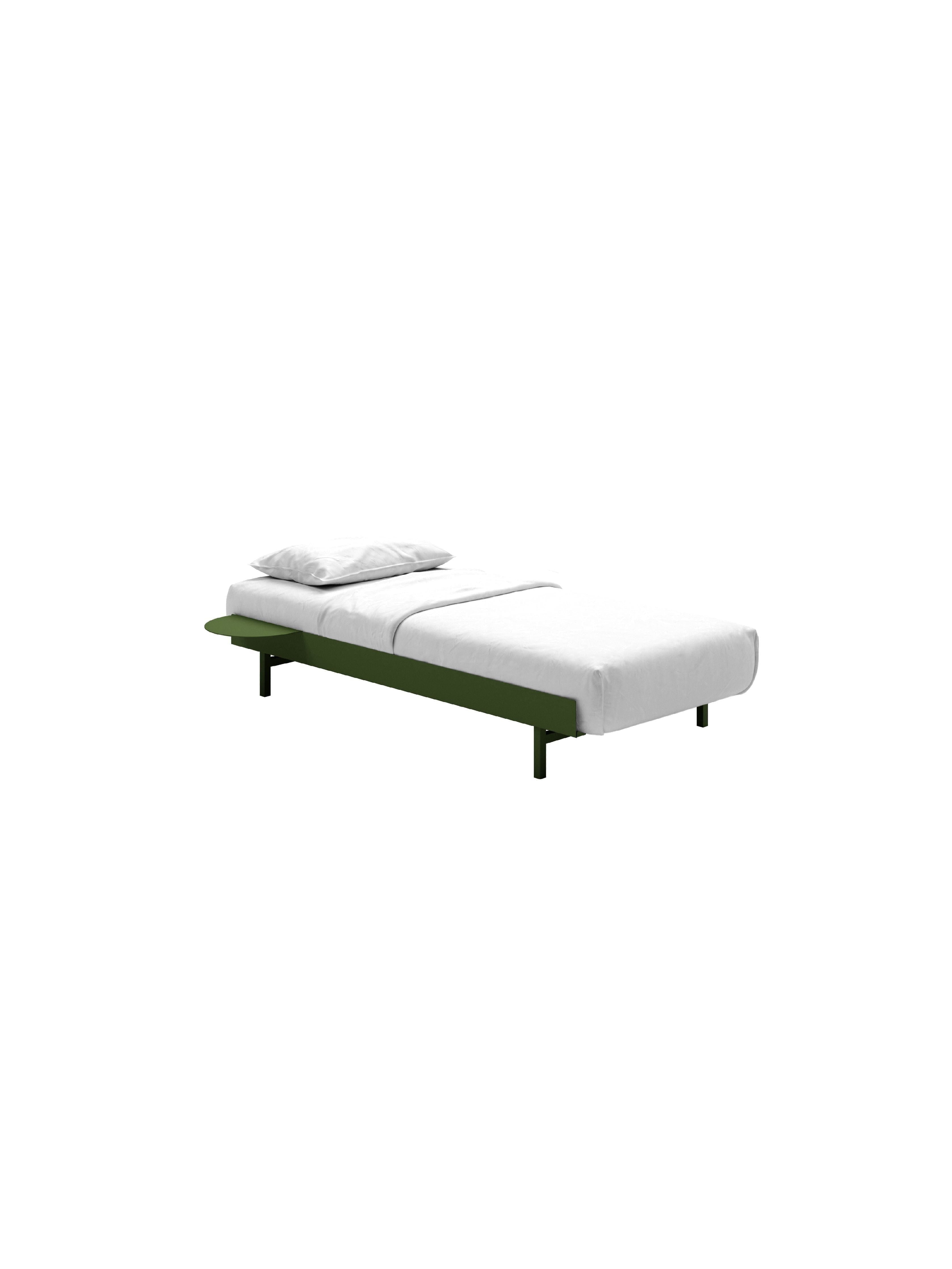 [product_category]-Moebe Bed With 1 Bedside Table 90 Cm, Pine Green-Moebe-5713520009648-BD901XSTPG-MOE-2