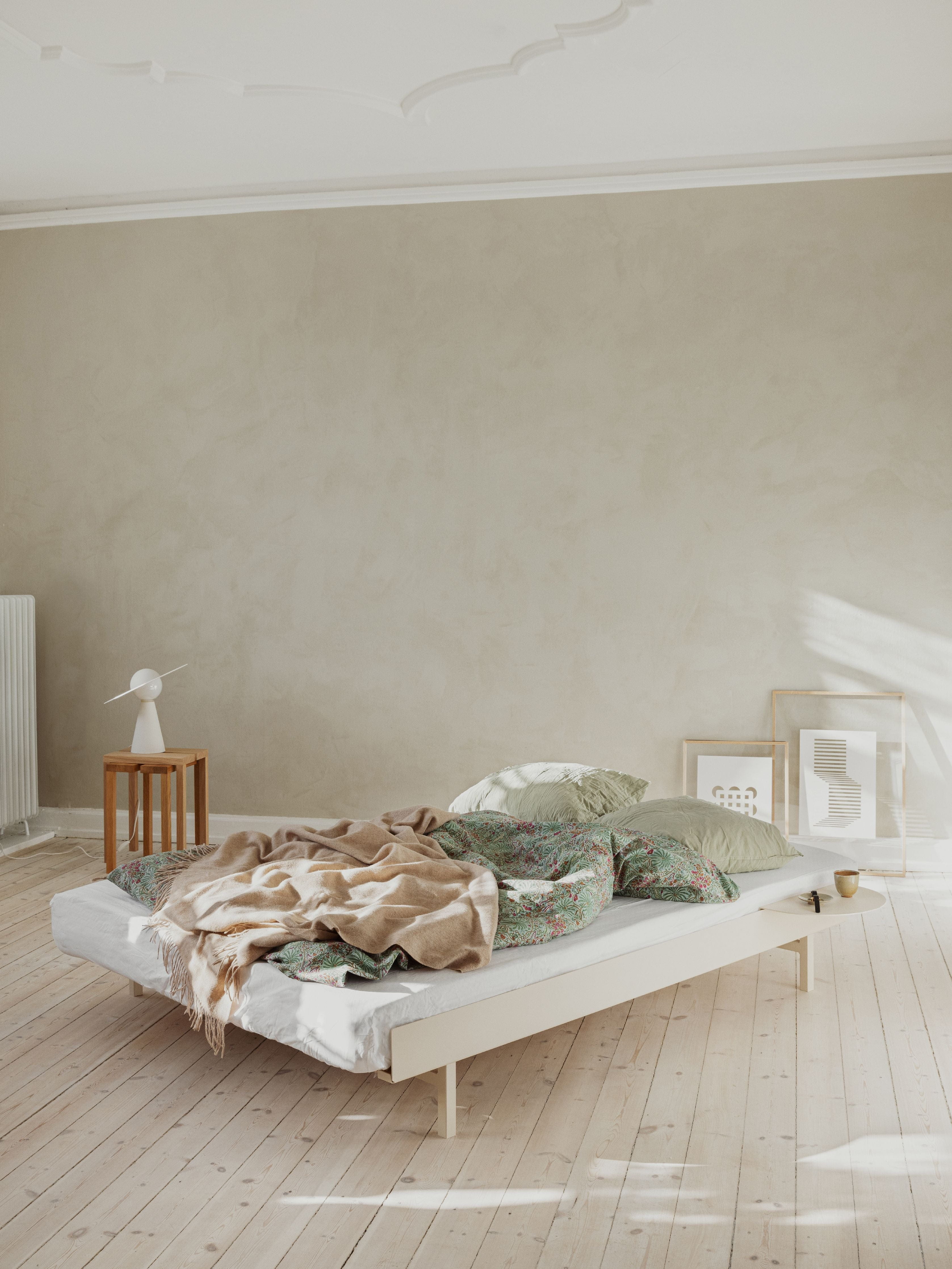 [product_category]-Moebe Bed With Slats And 2 Bedside Tables 180 Cm, Sand-Moebe-5713520009983-BD180SL2XSTSA-MOE-2