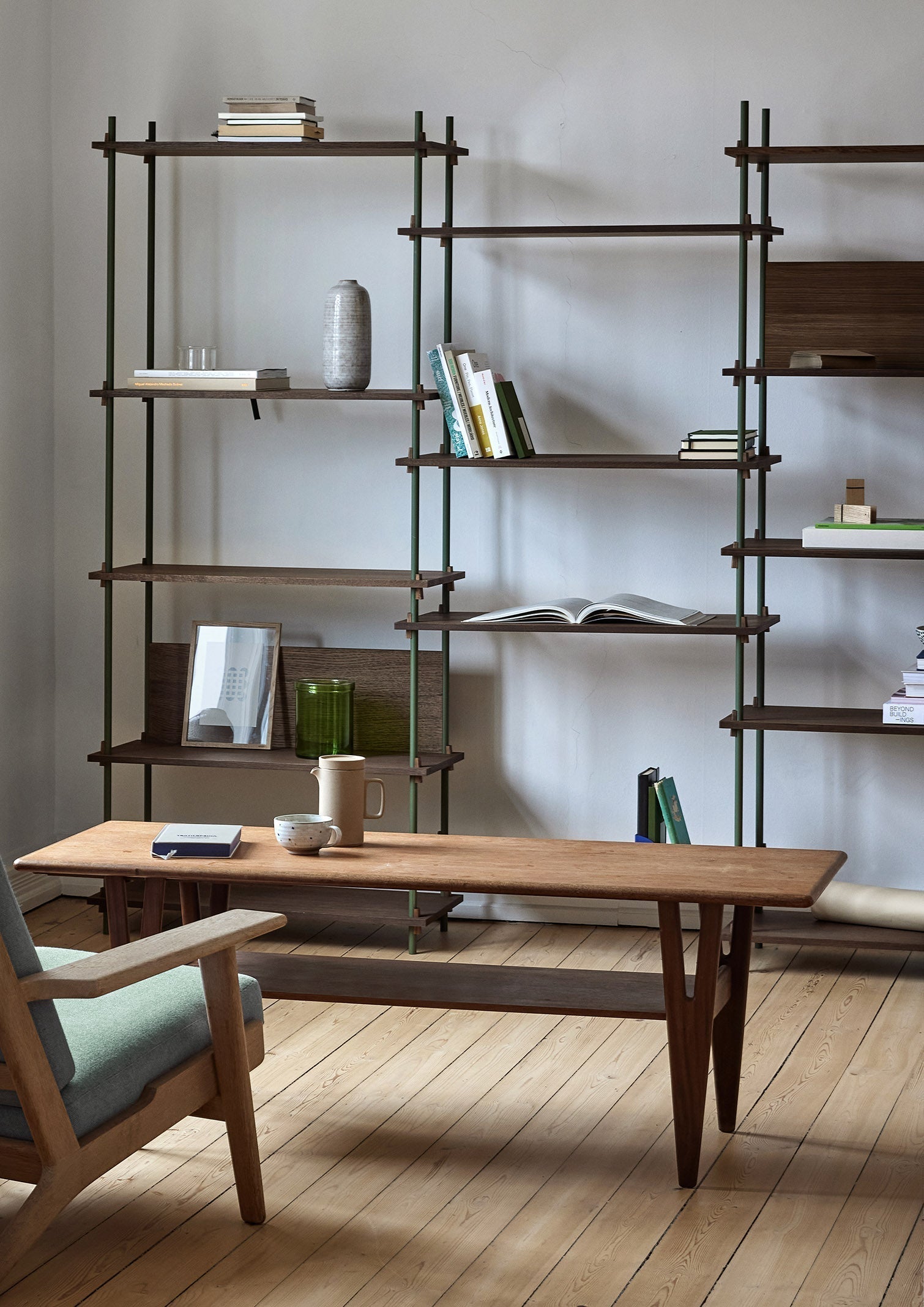 [product_category]-Moebe Shelving System S.115.1.A, Smoked Oak/Pine Green-Moebe-5713520013324-S.115.1.A.SO.PG-MOE-21