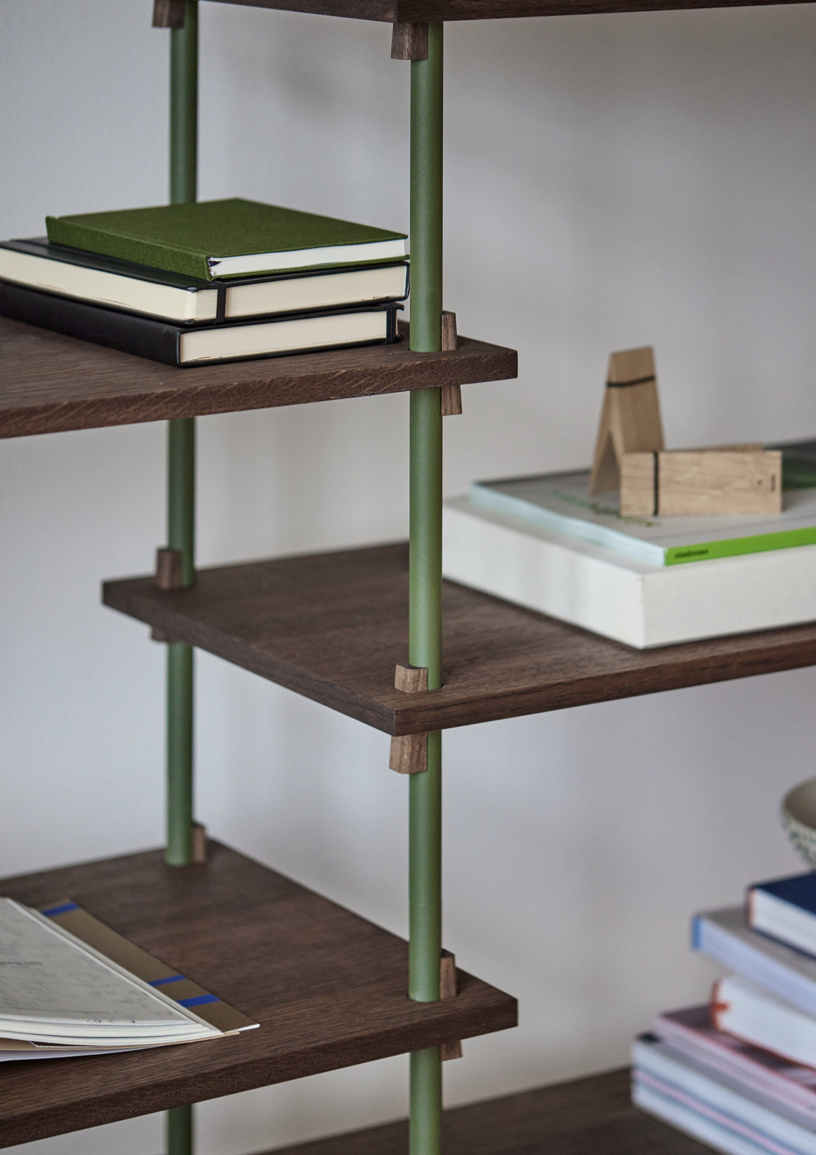 [product_category]-Moebe Shelving System S.115.1.A, Smoked Oak/Pine Green-Moebe-5713520013324-S.115.1.A.SO.PG-MOE-5