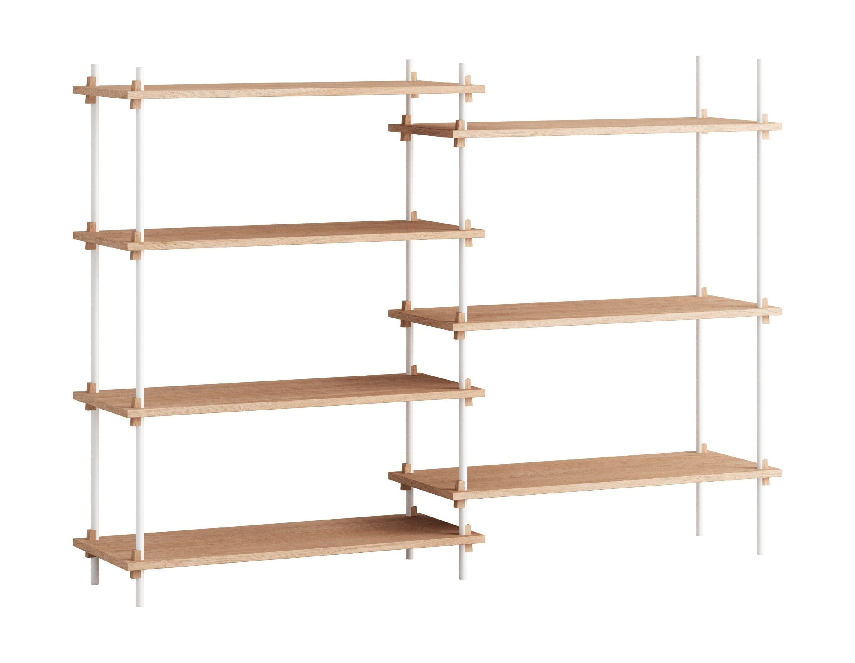 [product_category]-Moebe Shelving System S.115.2.A, Oak/White-Moebe-5713520007941-S.115.2.A.OA.WH-MOE-1