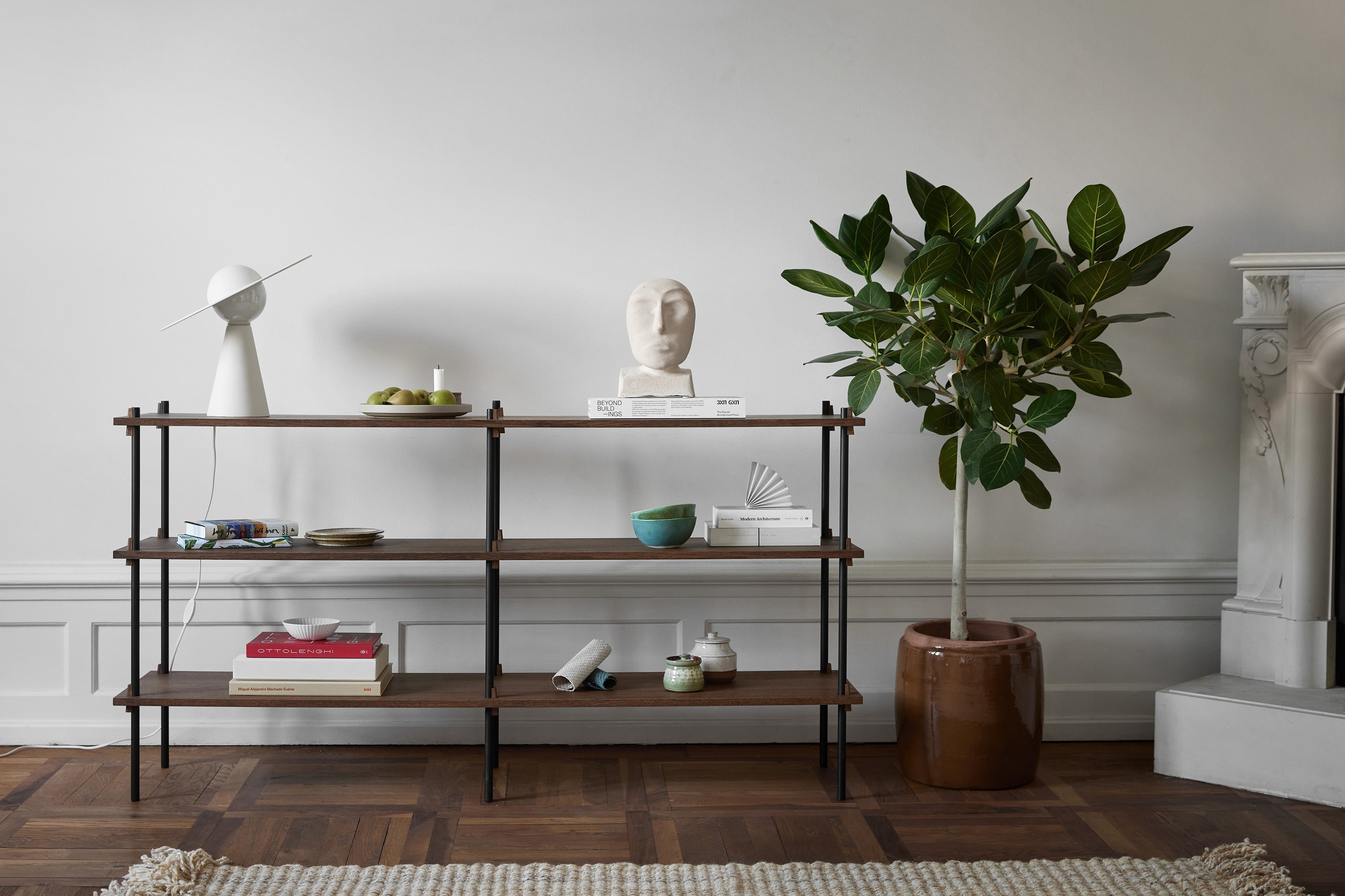 [product_category]-Moebe Shelving System S.115.2.A, Smoked Oak/Black-Moebe-5713520010859-S.115.2.A.SO.BL-MOE-23