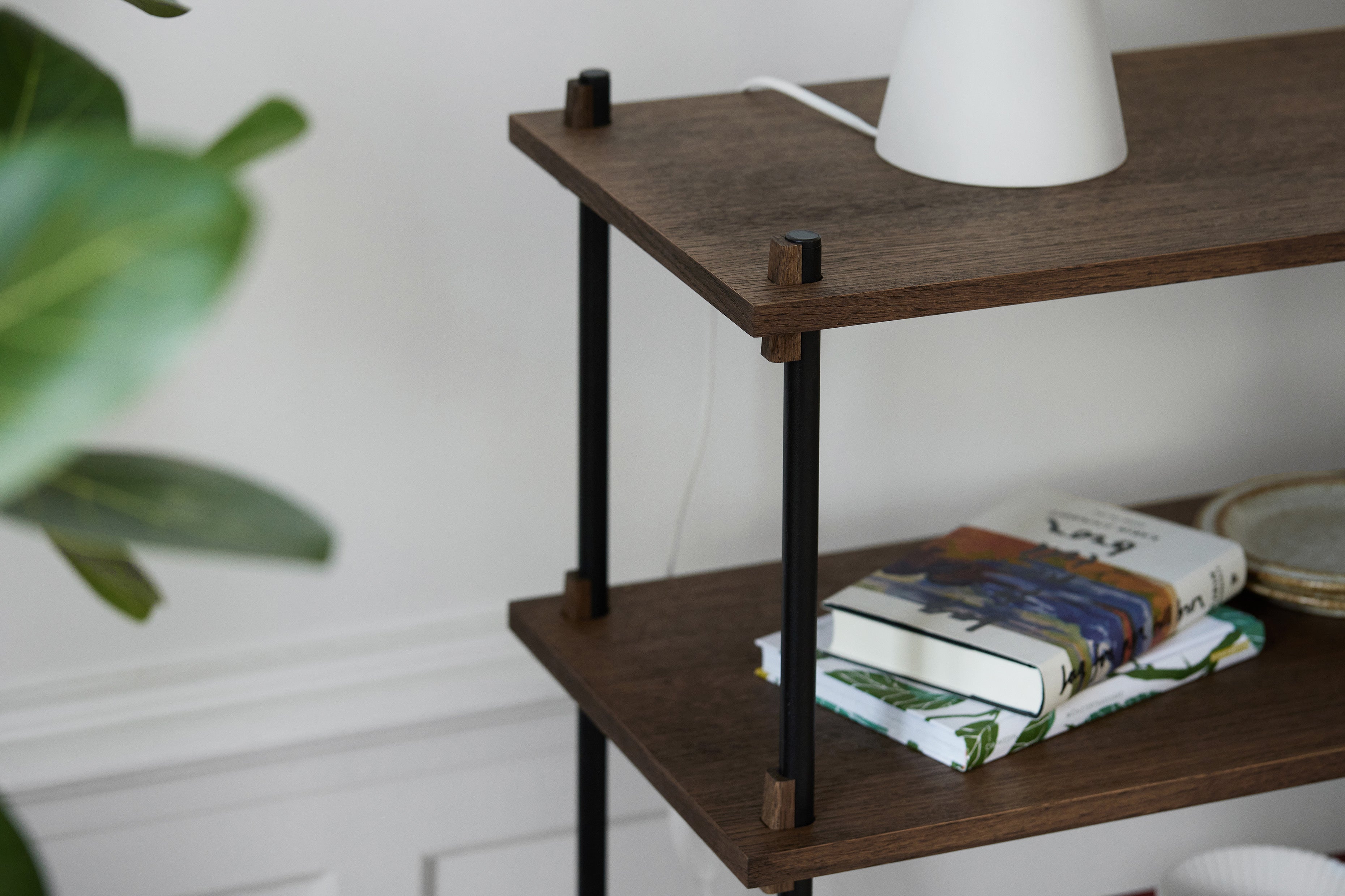 [product_category]-Moebe Shelving System S.115.2.A, Smoked Oak/Black-Moebe-5713520010859-S.115.2.A.SO.BL-MOE-25