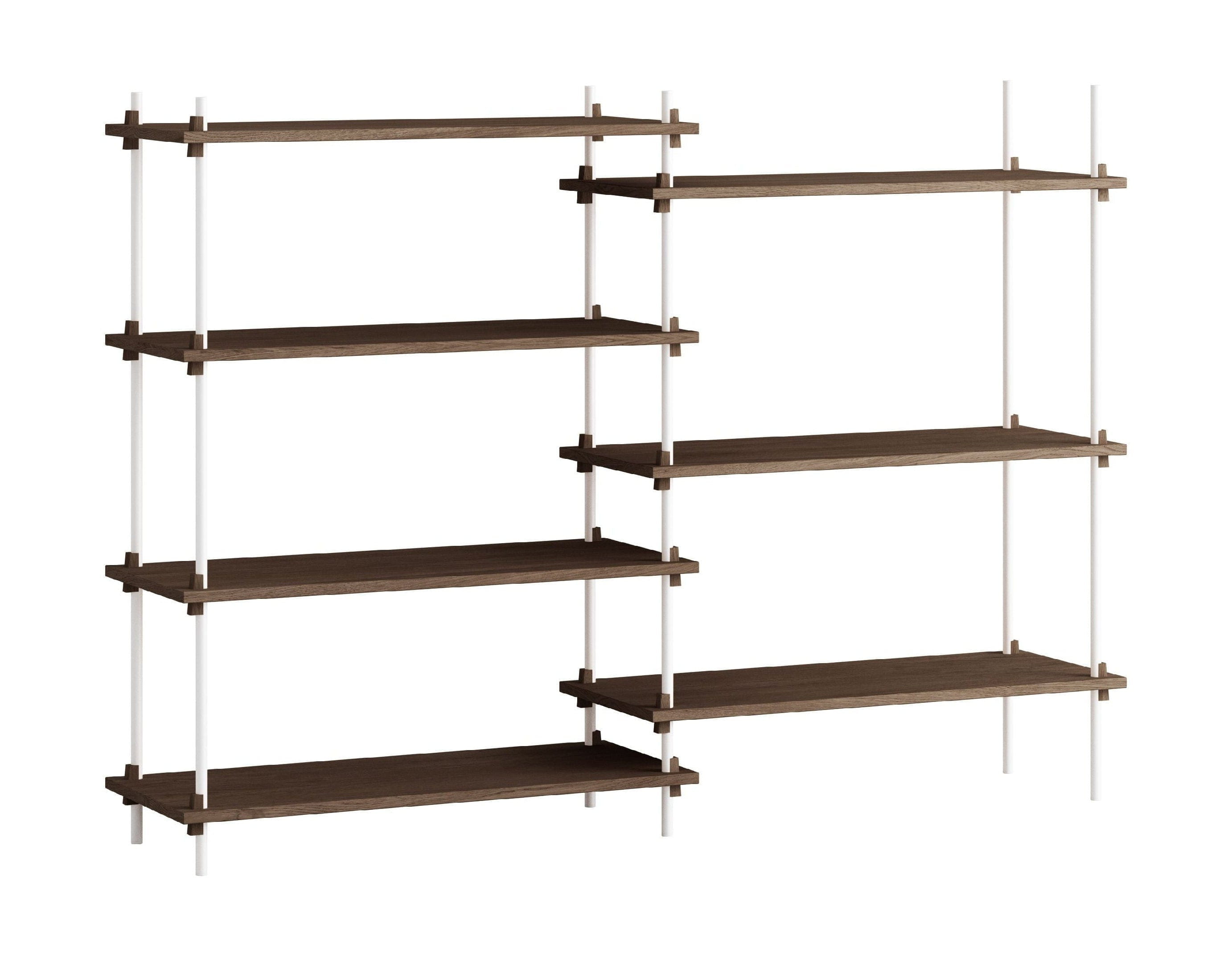 [product_category]-Moebe Shelving System S.115.2.A, Smoked Oak/White-Moebe-5713520010088-S.115.2.A.SO.WH-MOE-1