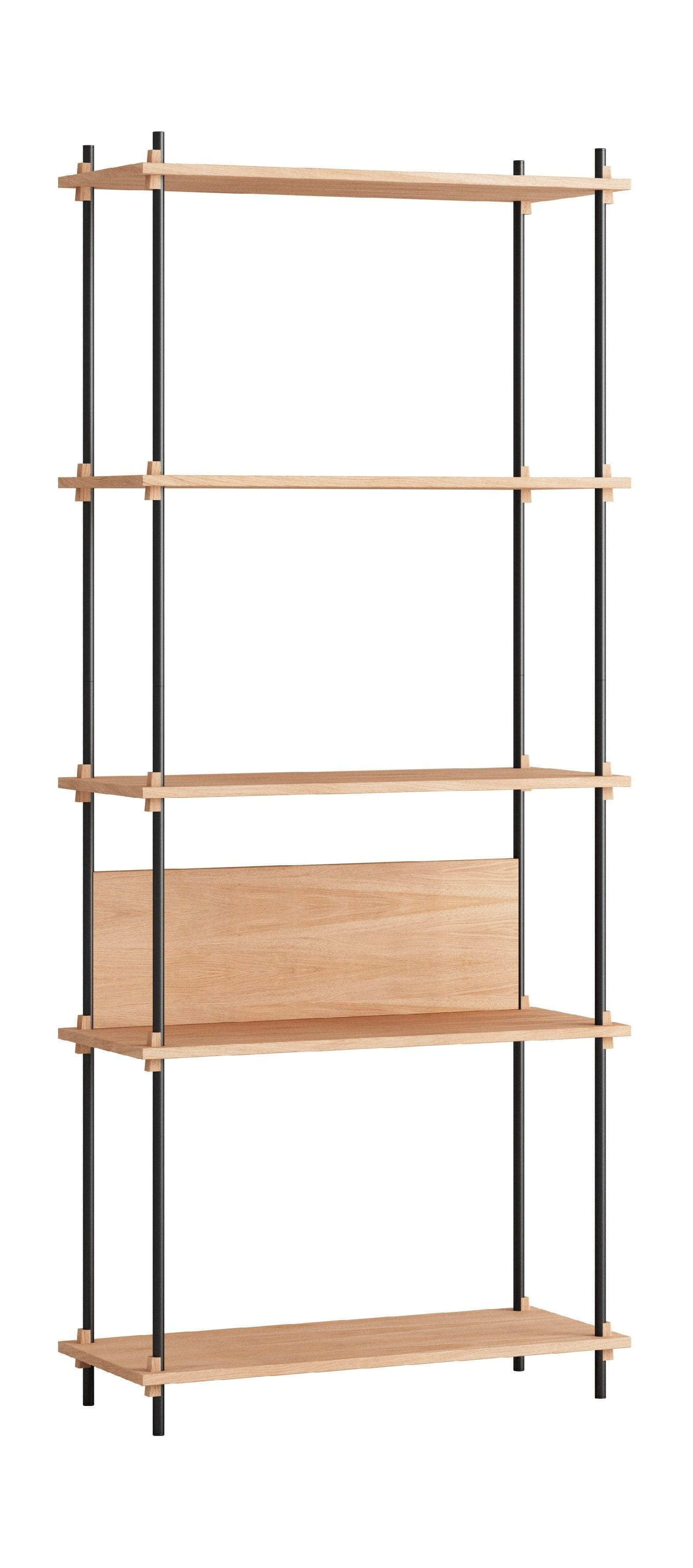 [product_category]-Moebe Shelving System S.200.1.A, Oak/Black-Moebe-5713520005398-S.200.1.A.OA.BL-MOE-1