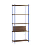 Moebe Shelving System S.200.1.A, uzený dub/tmavě modrá