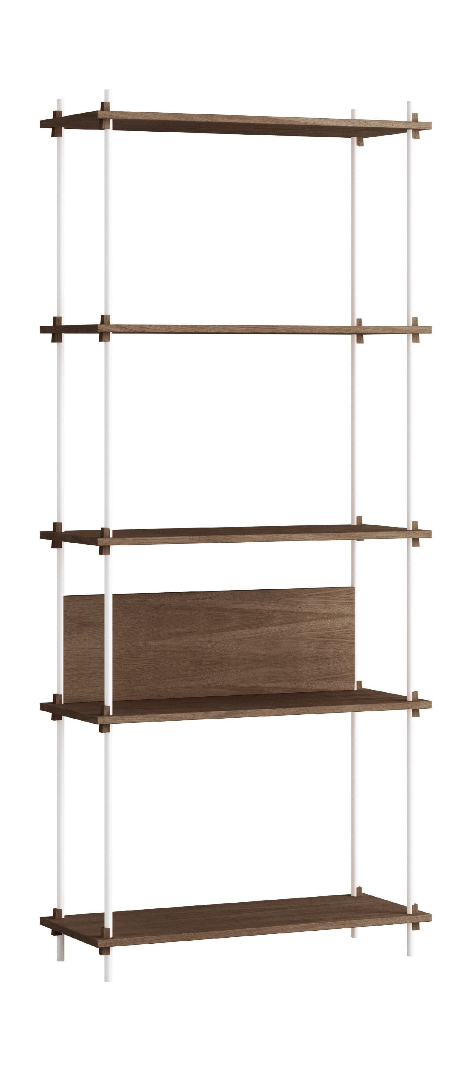 [product_category]-Moebe Shelving System S.200.1.A, Smoked Oak/White-Moebe-5713520010095-S.200.1.A.SO.WH-MOE-1