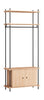 Systém regálů Moebe S.200.1.g, Oak/Black