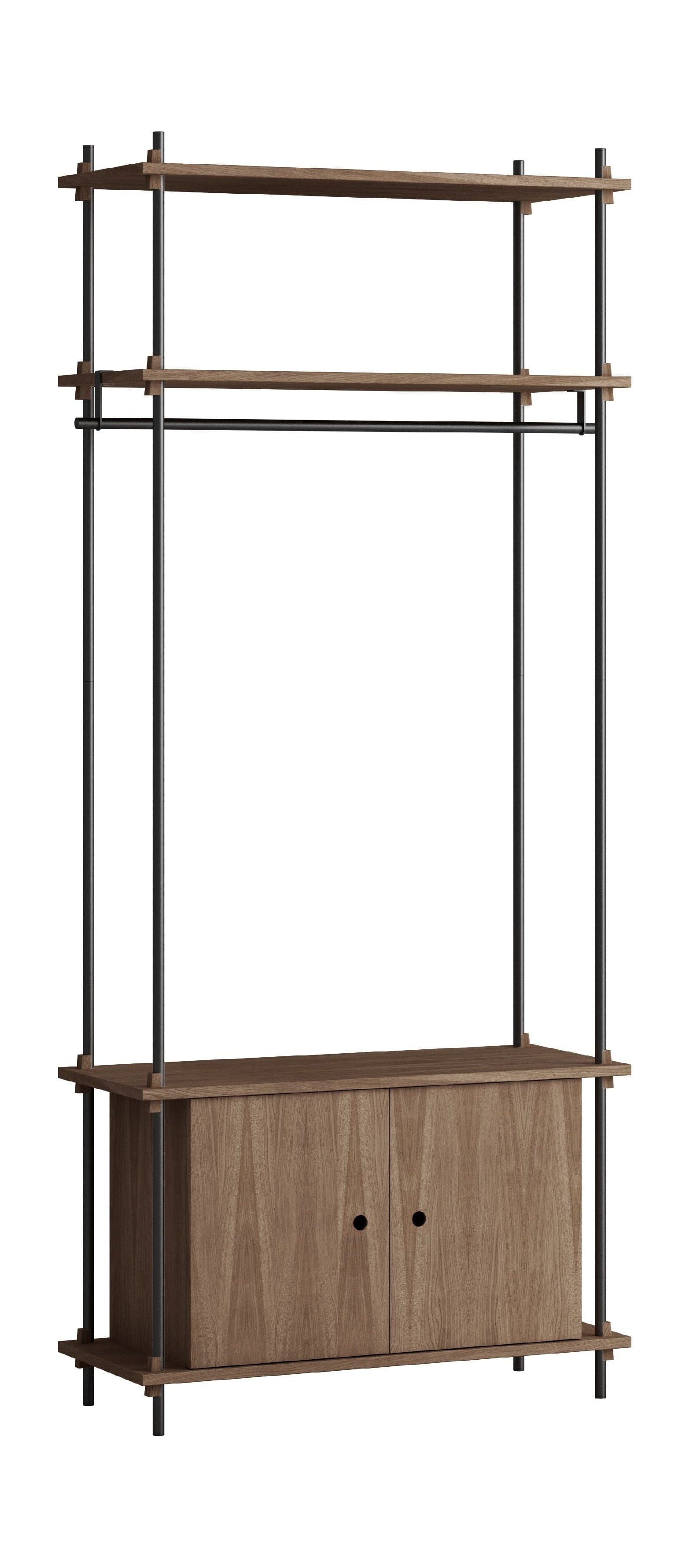[product_category]-Moebe Shelving System S.200.1.G, Smoked Oak/Black-Moebe-5713520010927-S.200.1.G.SO.BL-MOE-21