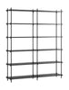 Moebe Shelving System S.200.2.b, černá/černá