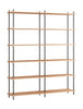 Systém Shelving System Moebe S.200.2.B, Oak/Black