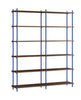 Moebe Shelving System S.200.2.b, uzený dub/hluboká modrá