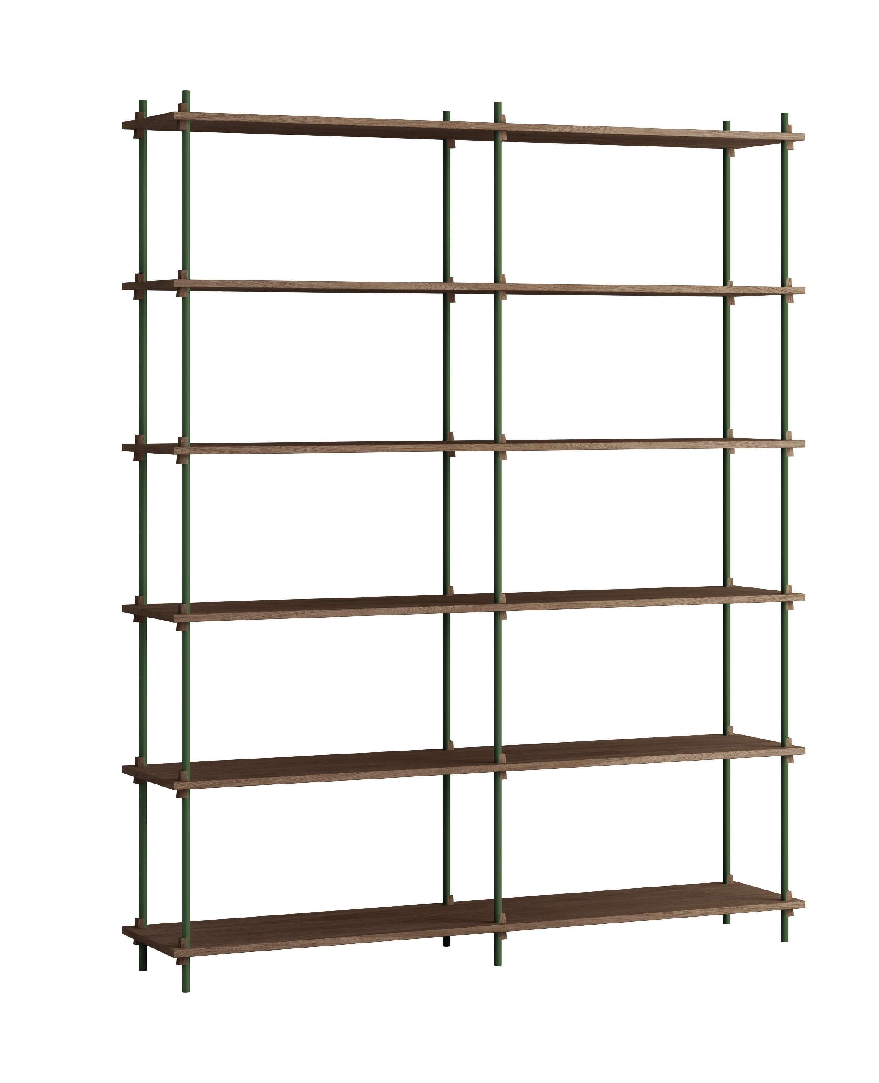 [product_category]-Moebe Shelving System S.200.2.B, Smoked Oak/Pine Green-Moebe-5713520013591-S.200.2.B.SO.PG-MOE-1