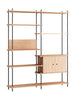 Systém regálů Moebe S.200.2.C, Oak/Black