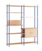 Systém regálů Moebe S.200.2.C, Oak/Deep Blue