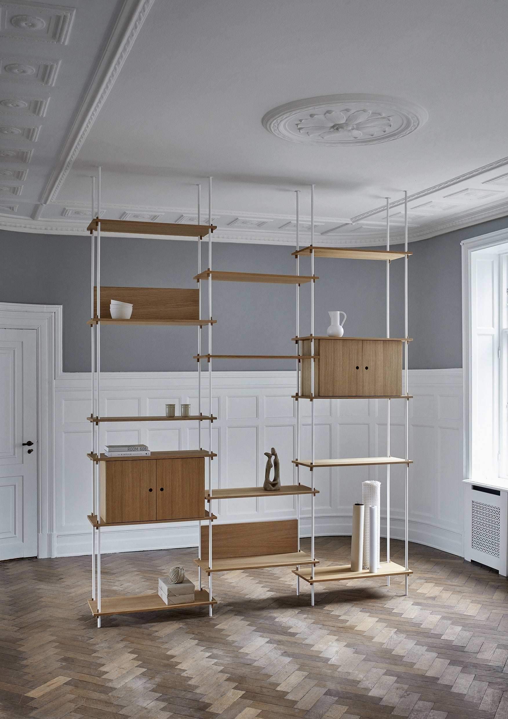 [product_category]-Moebe Shelving System S.200.2.C, Oak/White-Moebe-5713520008009-S.200.2.C.OA.WH-MOE-55