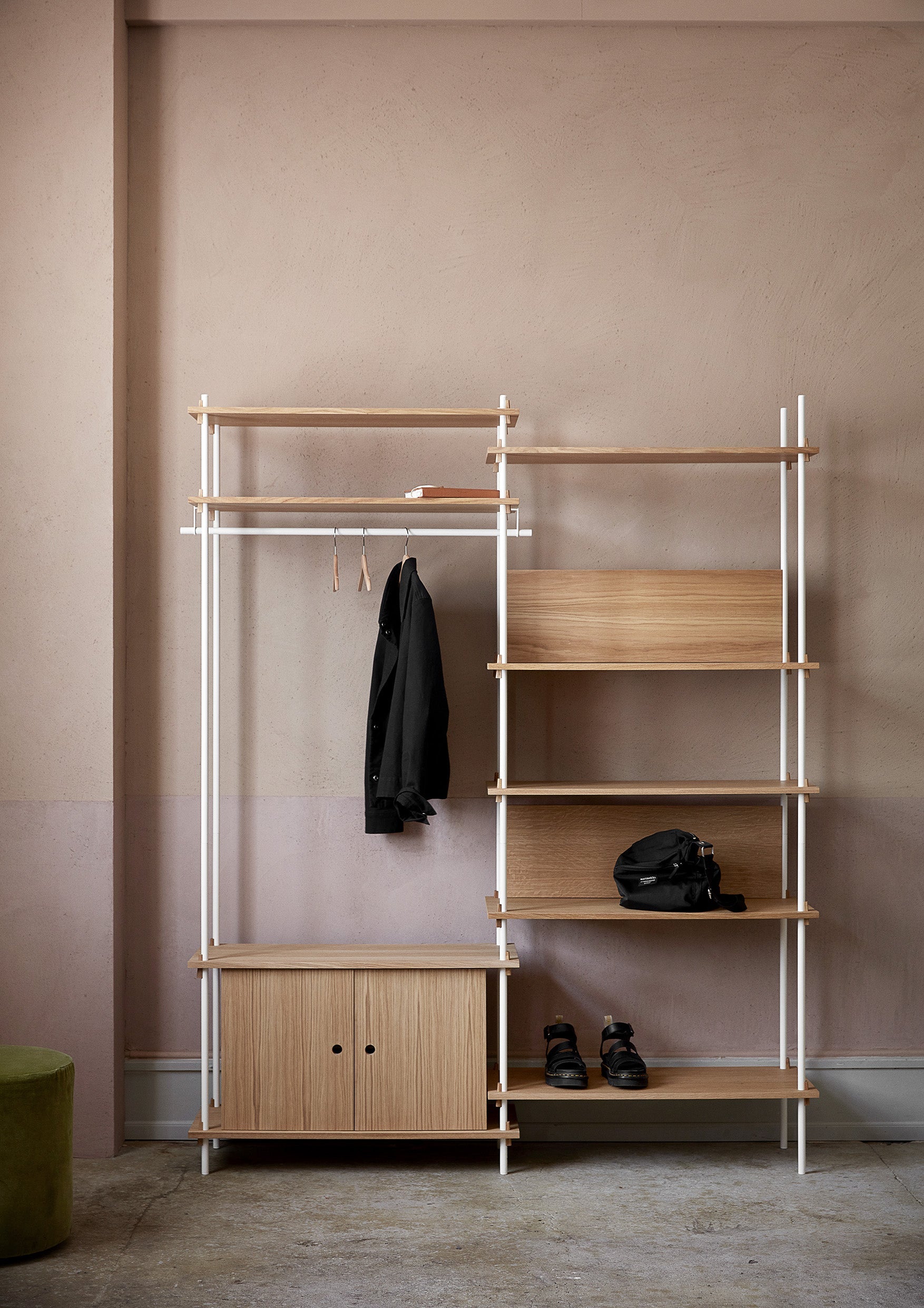 [product_category]-Moebe Shelving System S.200.2.C, Oak/White-Moebe-5713520008009-S.200.2.C.OA.WH-MOE-66