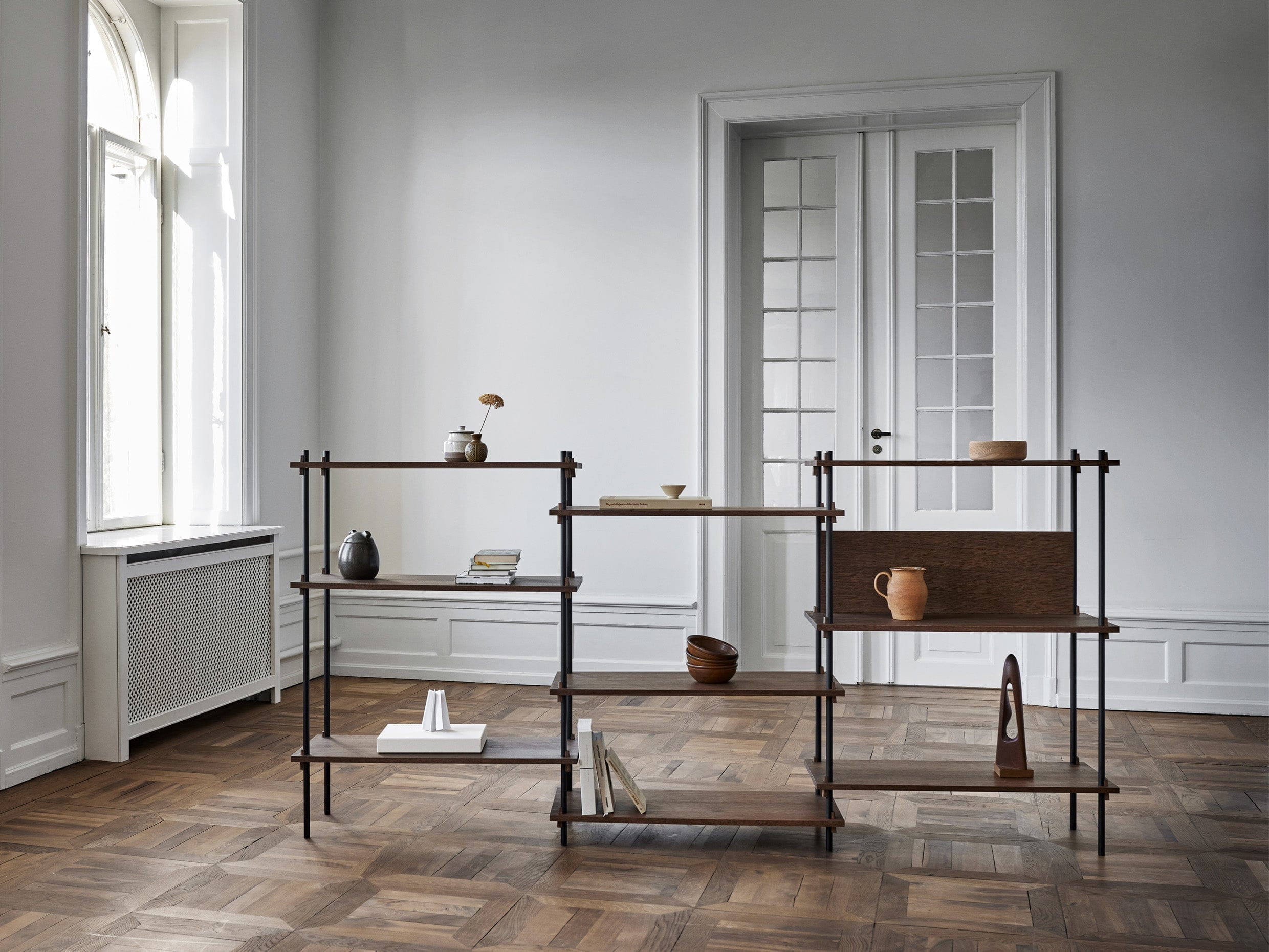 [product_category]-Moebe Shelving System S.200.2.C, Smoked Oak/Black-Moebe-5713520010958-S.200.2.C.SO.BL-MOE-12