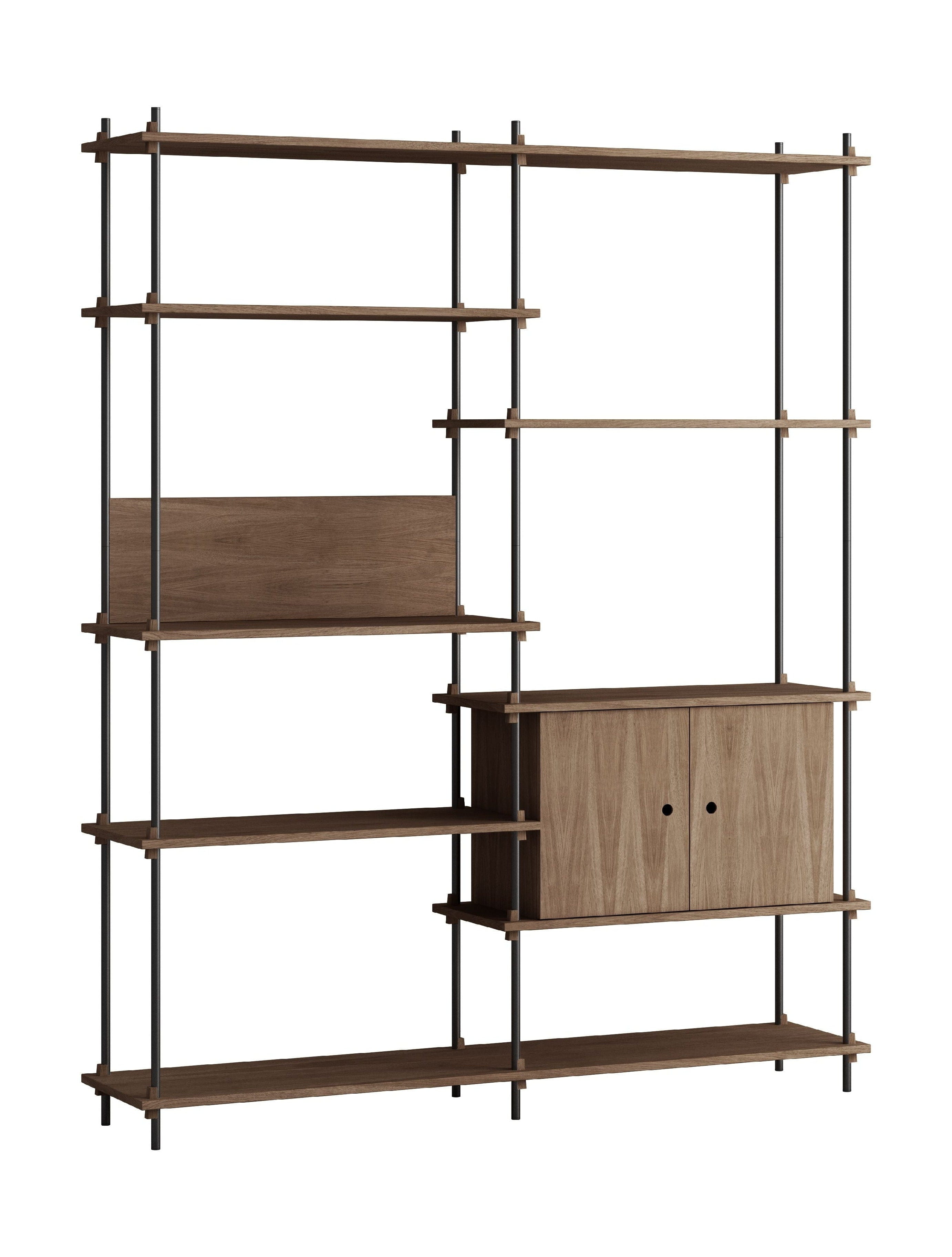 [product_category]-Moebe Shelving System S.200.2.C, Smoked Oak/Black-Moebe-5713520010958-S.200.2.C.SO.BL-MOE-21