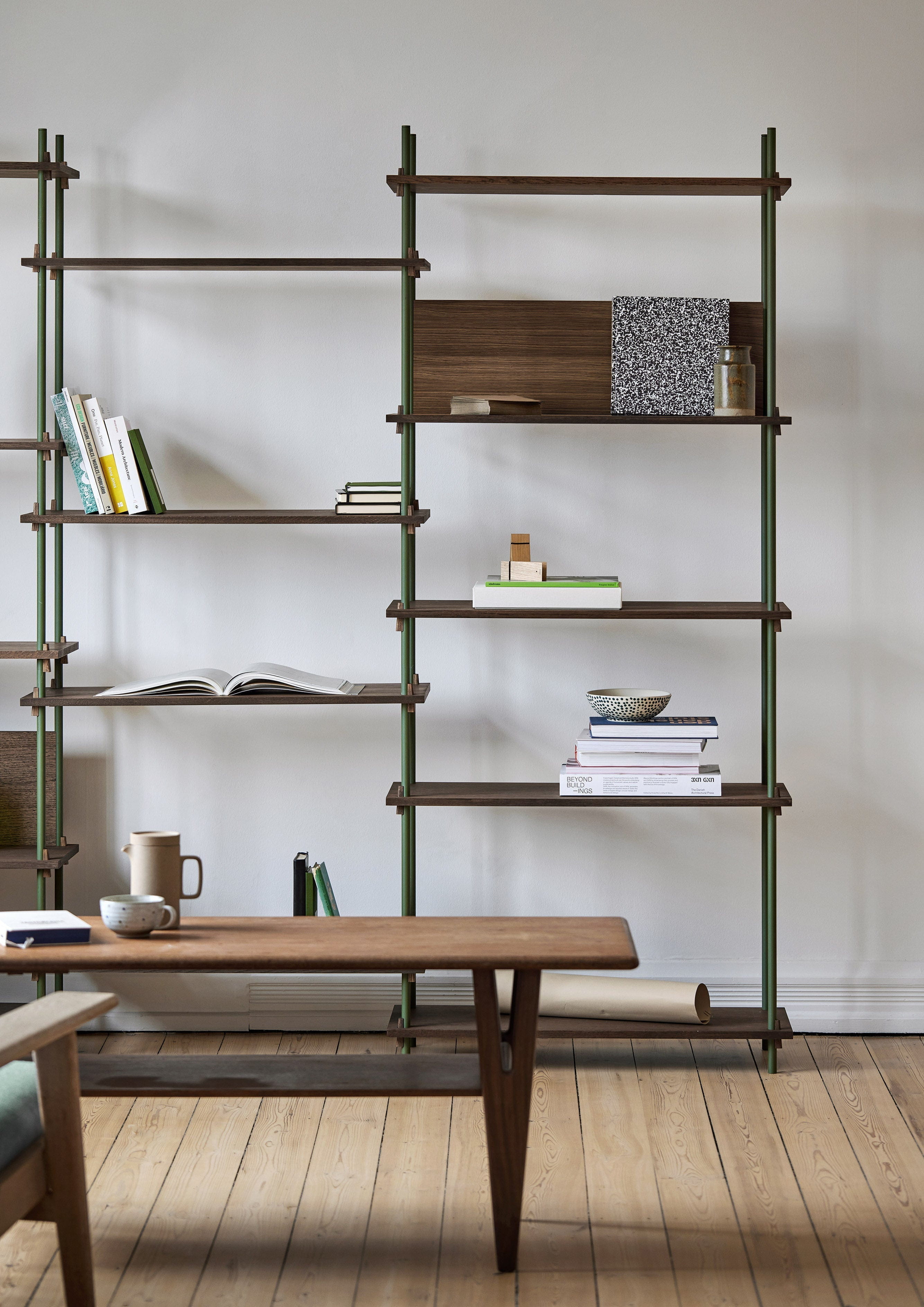 [product_category]-Moebe Shelving System S.200.2.C, Smoked Oak/Pine Green-Moebe-5713520013607-S.200.2.C.SO.PG-MOE-2
