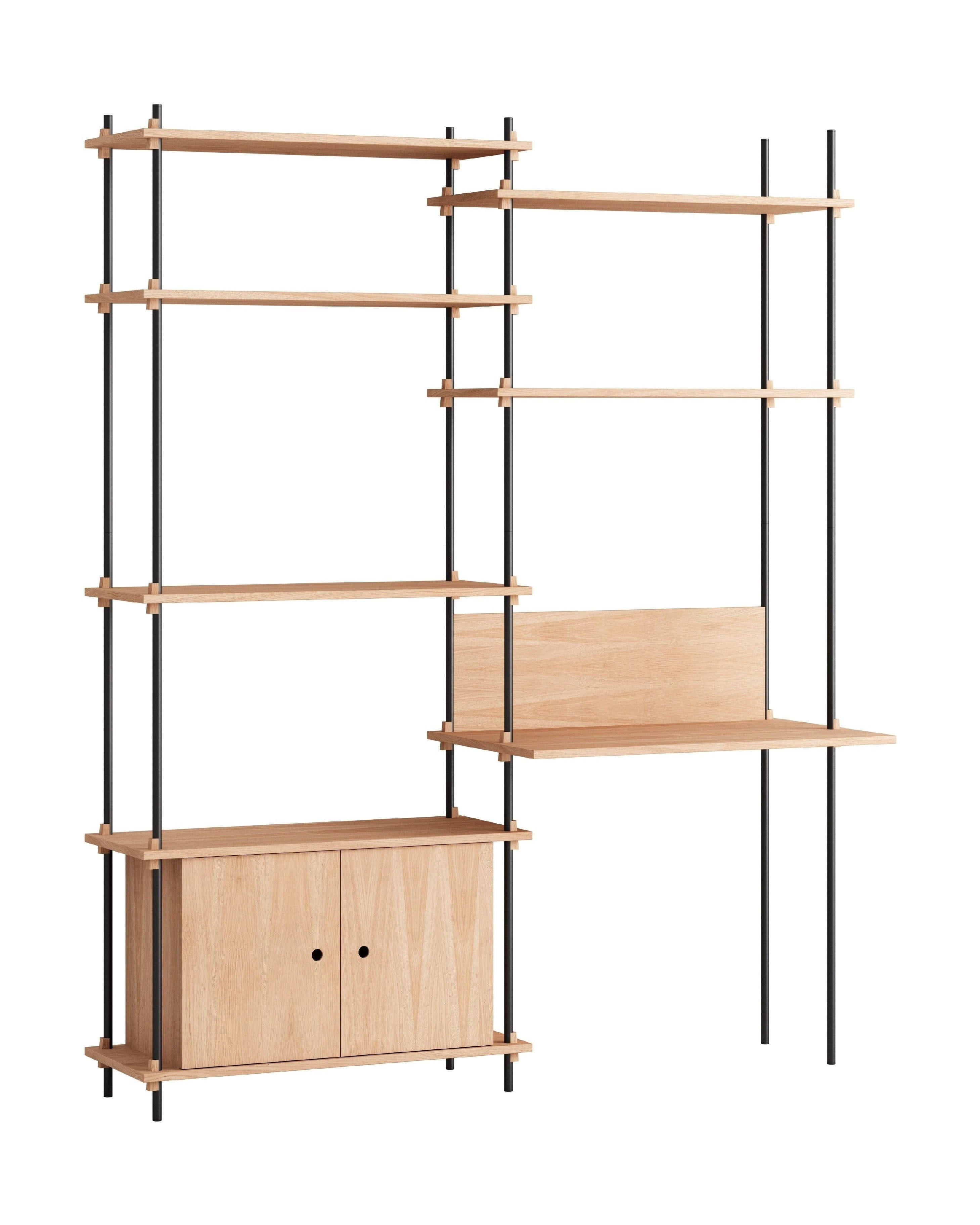 [product_category]-Moebe Shelving System S.200.2.E, Oak/Black-Moebe-5713520005671-S.200.2.E.OA.BL-MOE-1