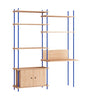 Systém Shelving System Moebe S.200.2.E, Oak/Deep Blue