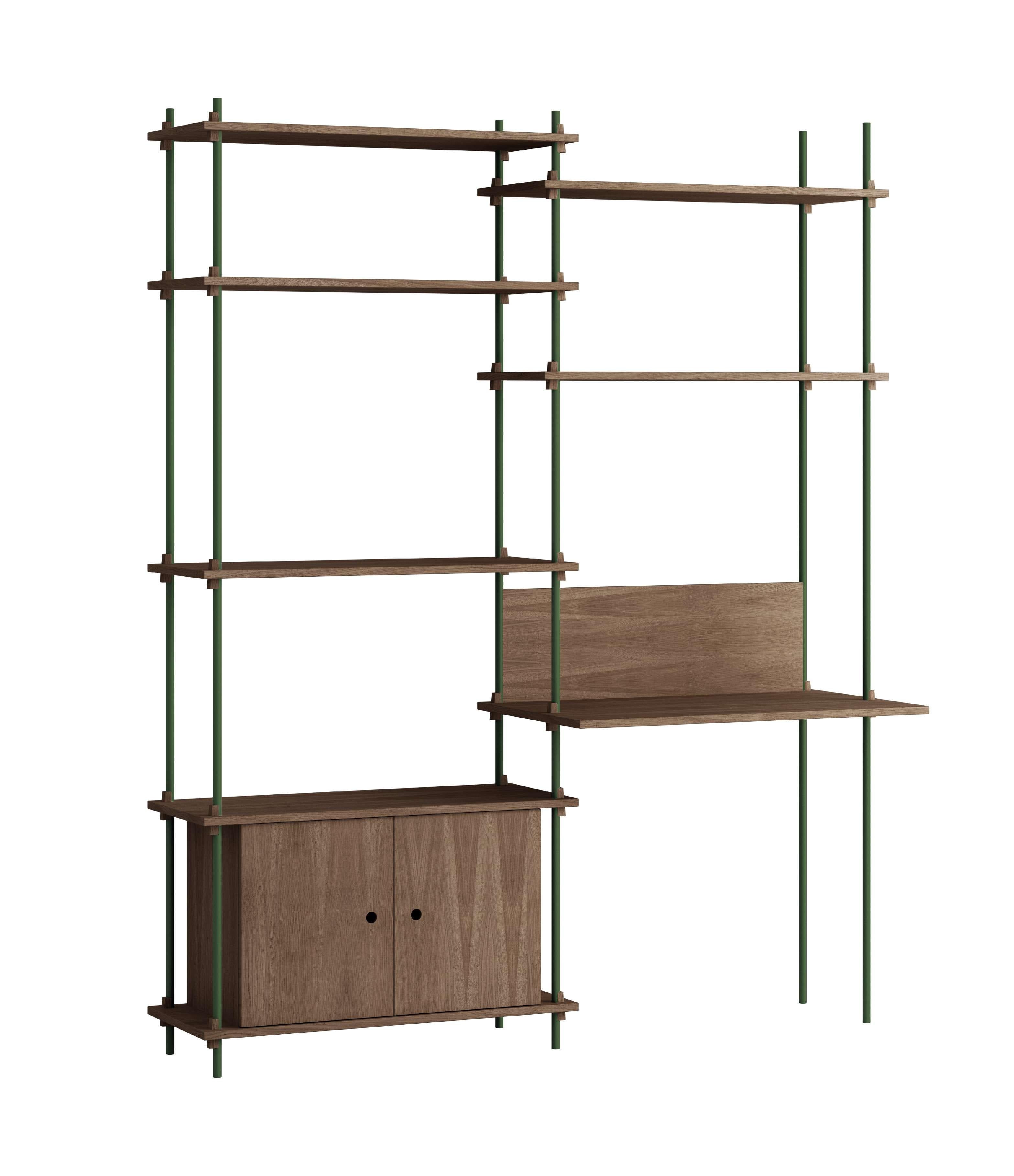 [product_category]-Moebe Shelving System S.200.2.E, Smoked Oak/Pine Green-Moebe-5713520013621-S.200.2.E.SO.PG-MOE-13