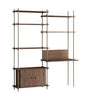Systém System Shelving Moebe S.200.2.E, uzený dub/teplá šedá