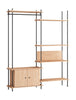 Systém Shelving System Moebe S.200.2.g, Oak/Black