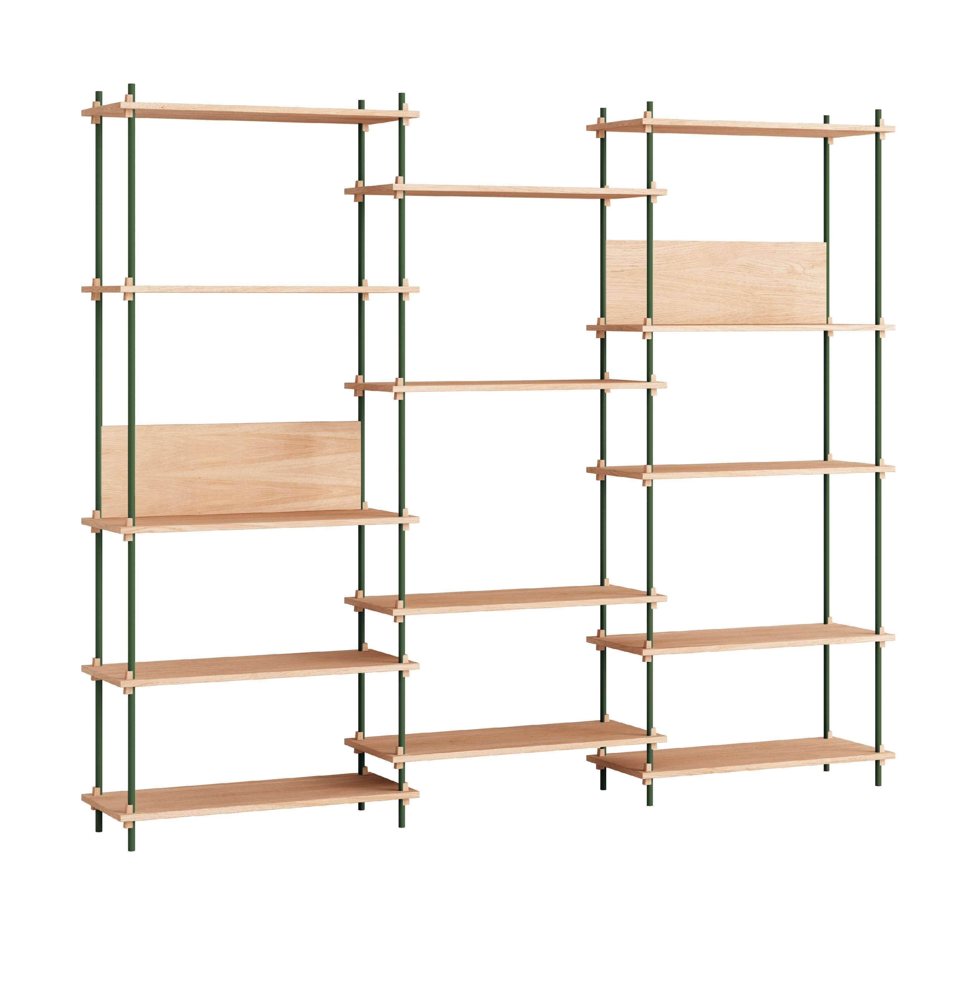 [product_category]-Moebe Shelving System S.200.3.A, Oak/Pine Green-Moebe-5713520013003-S.200.3.A.OA.PG-MOE-1