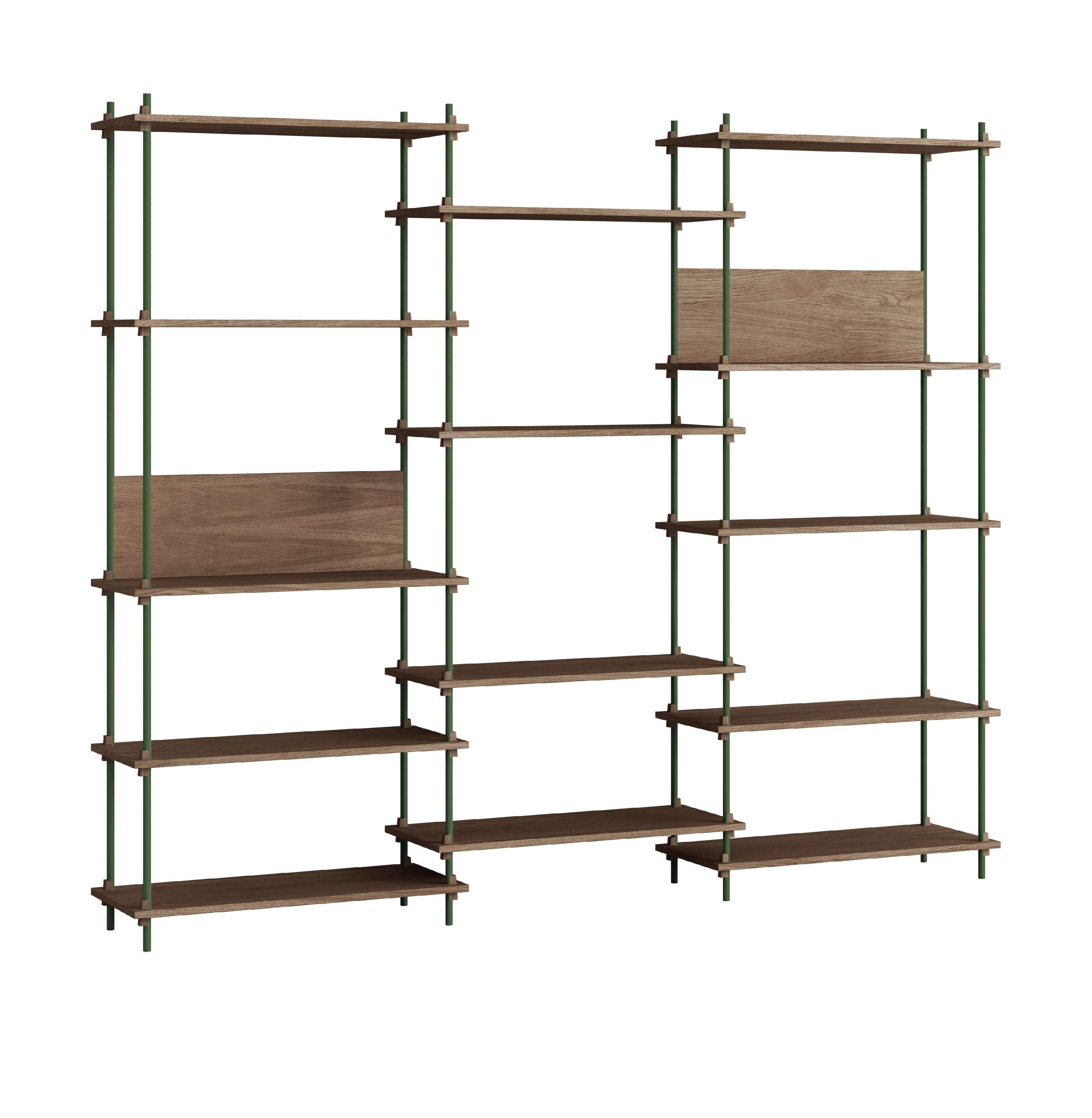 [product_category]-Moebe Shelving System S.200.3.A, Smoked Oak/Pine Green-Moebe-5713520013782-S.200.3.A.SO.PG-MOE-13