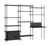 Moebe Shelving System S.200.3.D, černá/černá