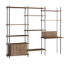 Systém Shelving System Moebe S.200.3.D, uzený dub/černá