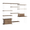 Moebe Shelving System S.200.3.D, uzený dub/bílý